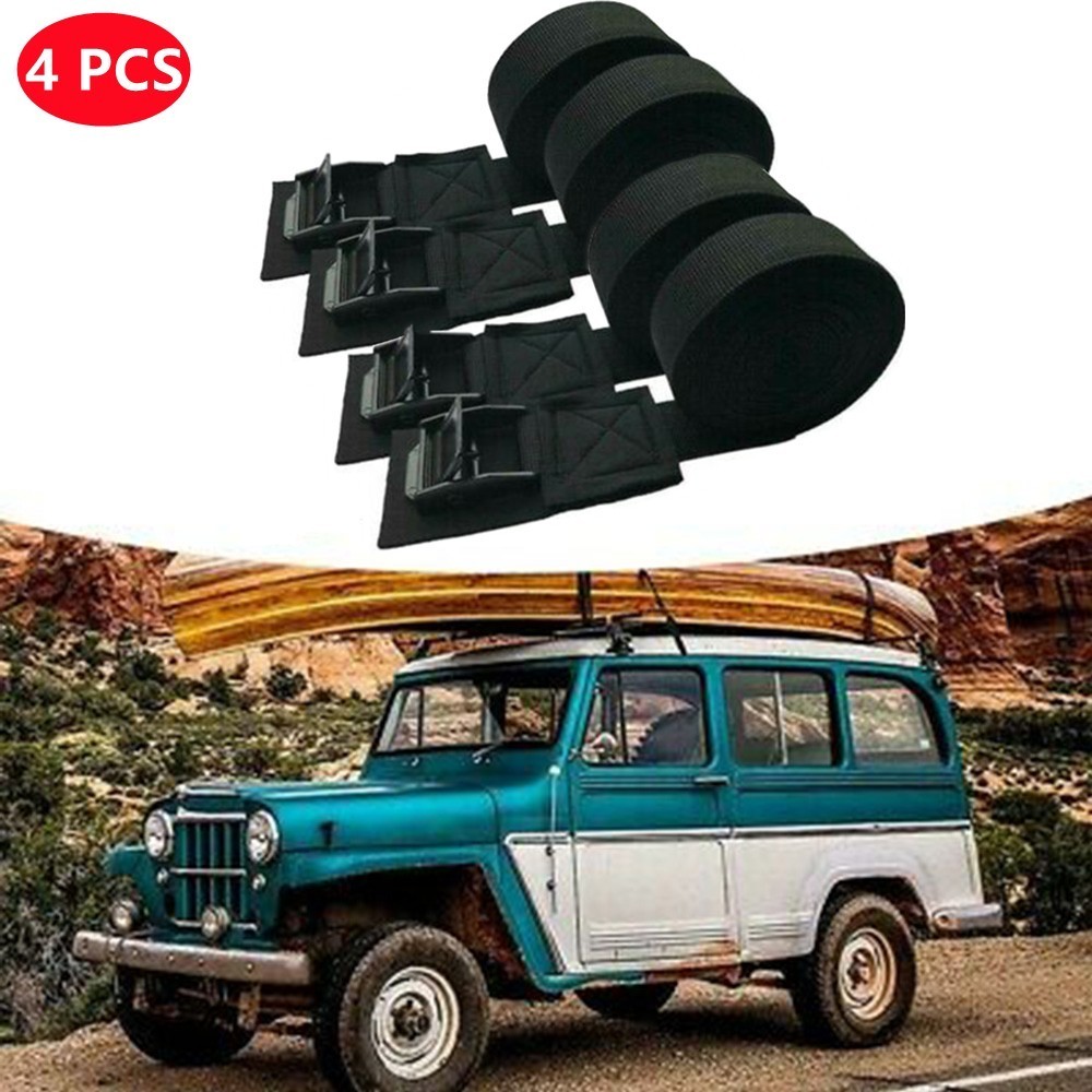 4 X Lashing Tie Down Straps Car Roof Rack Belts Quick Release 9.8ft