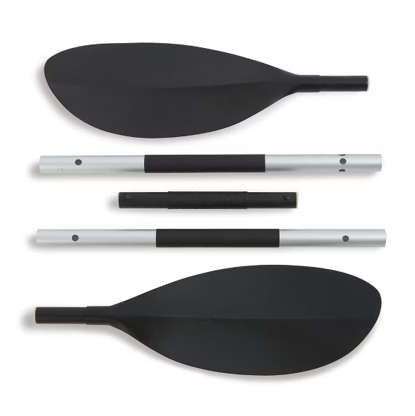 Intex 86″ Lightweight Aluminum Double Oar Inflatable Kayak Paddle, Black, 2 Pack