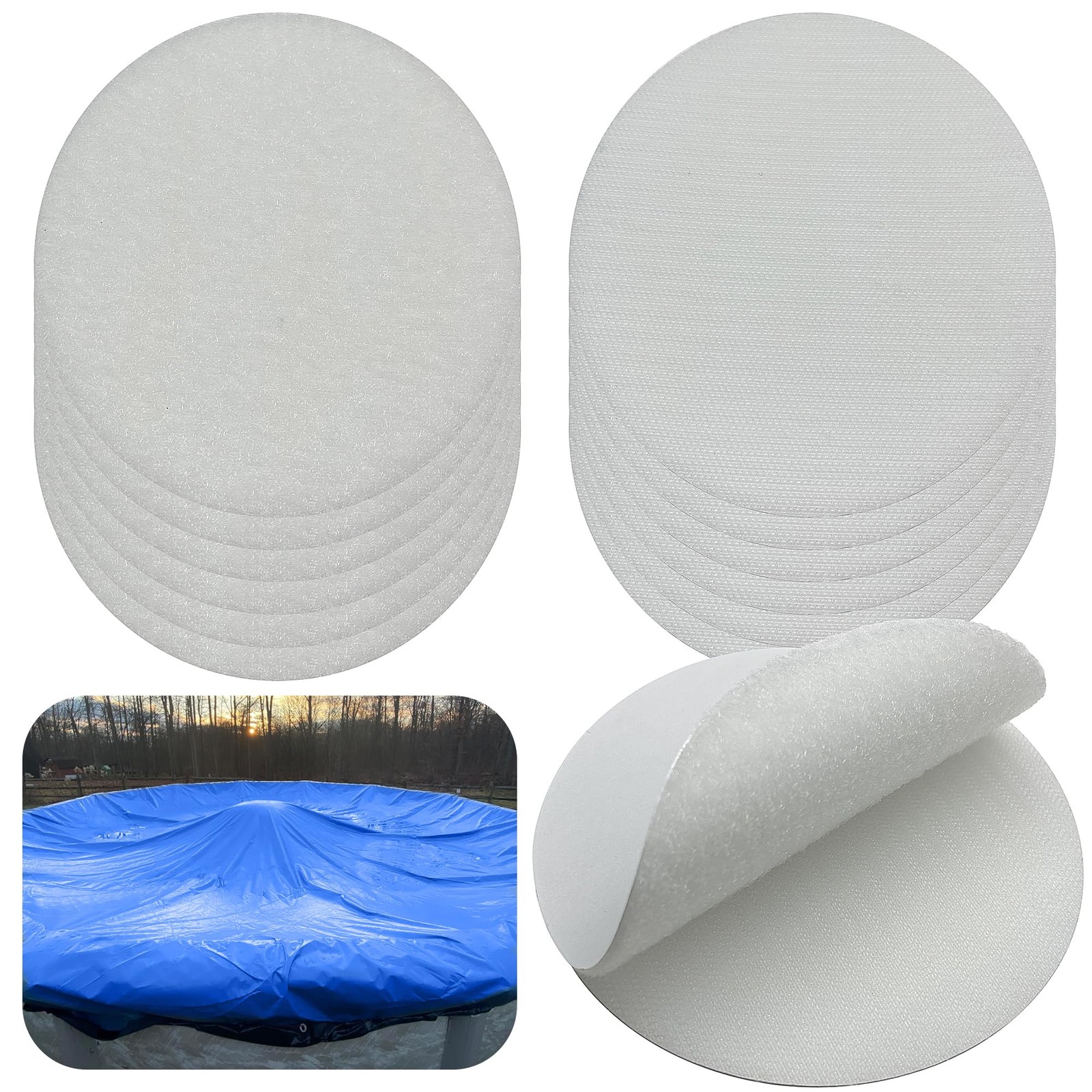 6 Set 5” Larger Pool Pillow Connector, Adhensive Winter Pool Cover Stickers,…