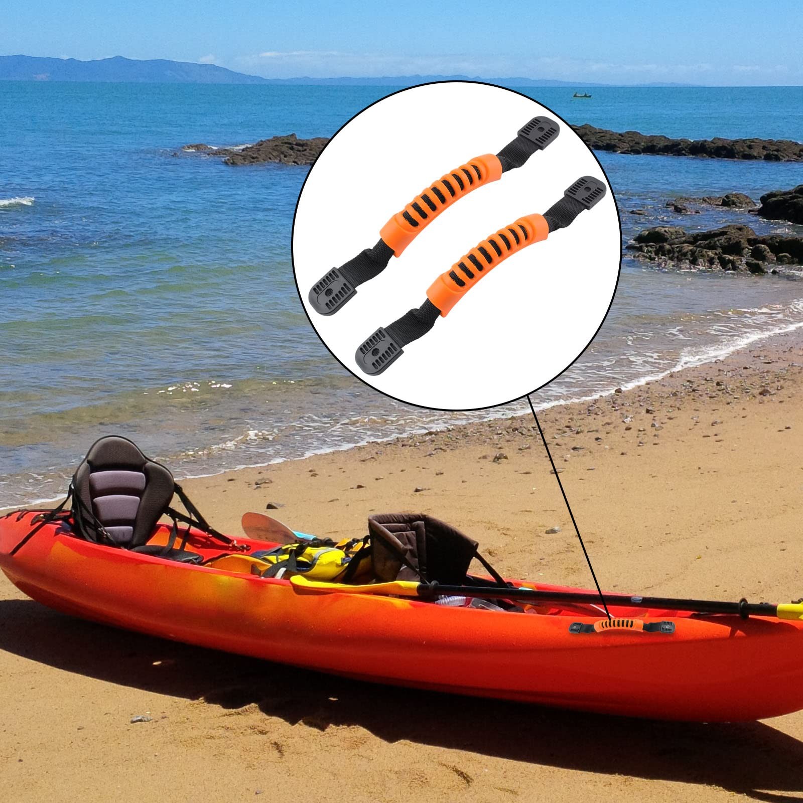 Kayak Carry Handles – Side Mount Replacement with Plastic Buckle for Paddle