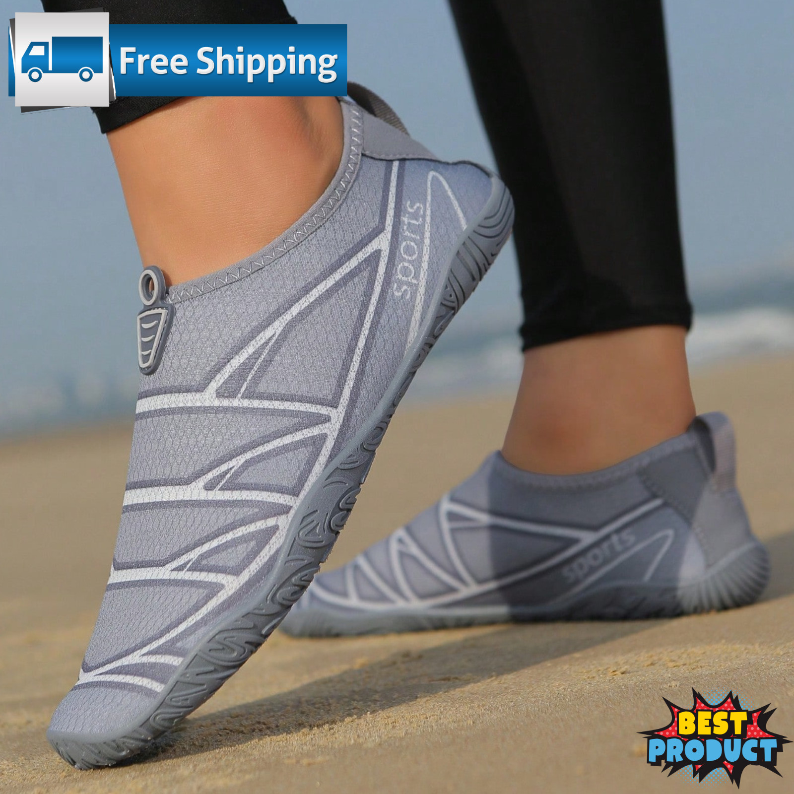 Womens Water Shoes Aqua Socks Non-Slip Barefoot Beach Swim Surf Yoga Pool River