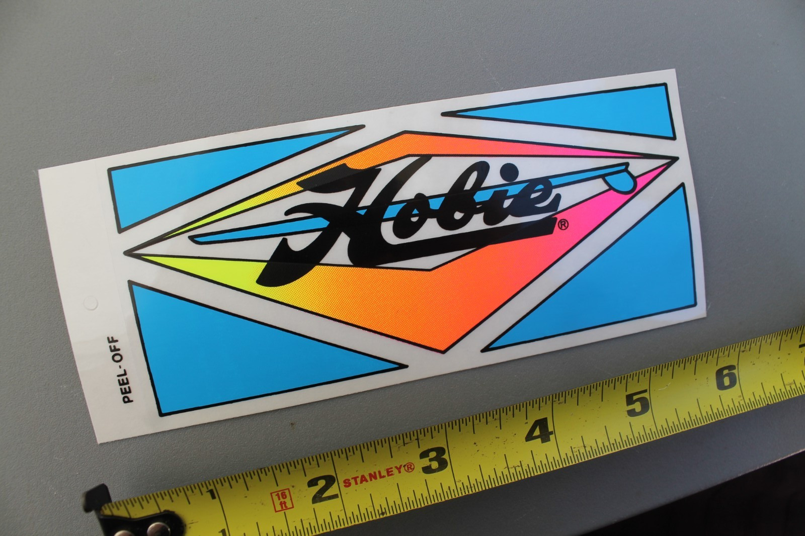 Hobie Surfboards Surf Shop Neon 80’s Orange Blue OG V3B Vintage Surfing STICKER