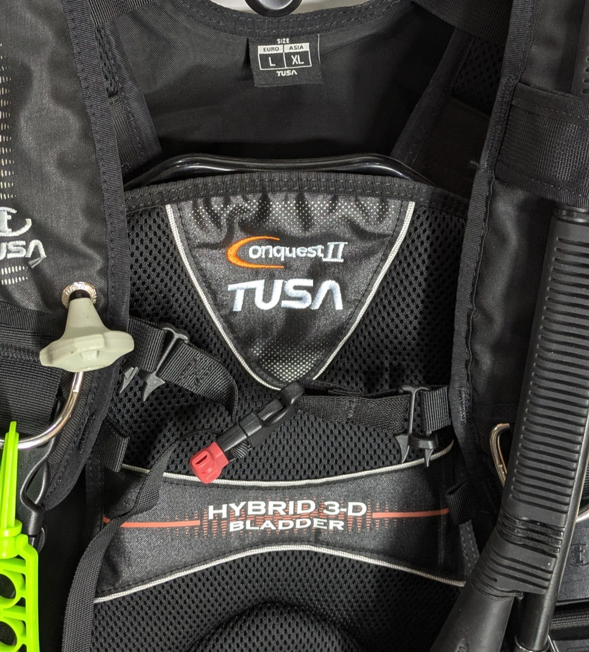 TUSA Conquest II A.P.A. Scuba Dive Weight Integrated BCD Jacket BC Large L, XL