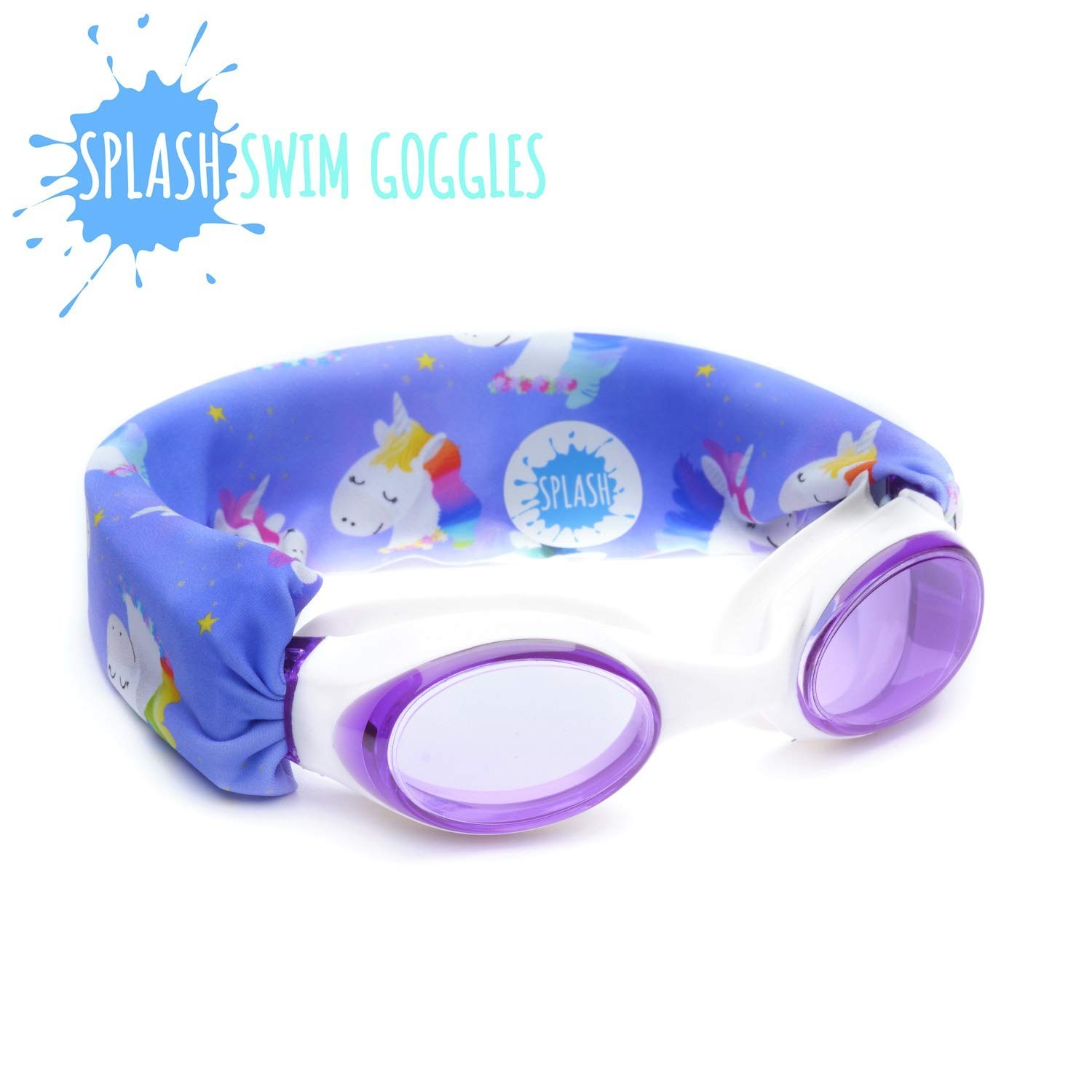 Splash Place SWIM GOGGLES with Fabric Strap – Adult & Kids Swim Goggles – PIN…