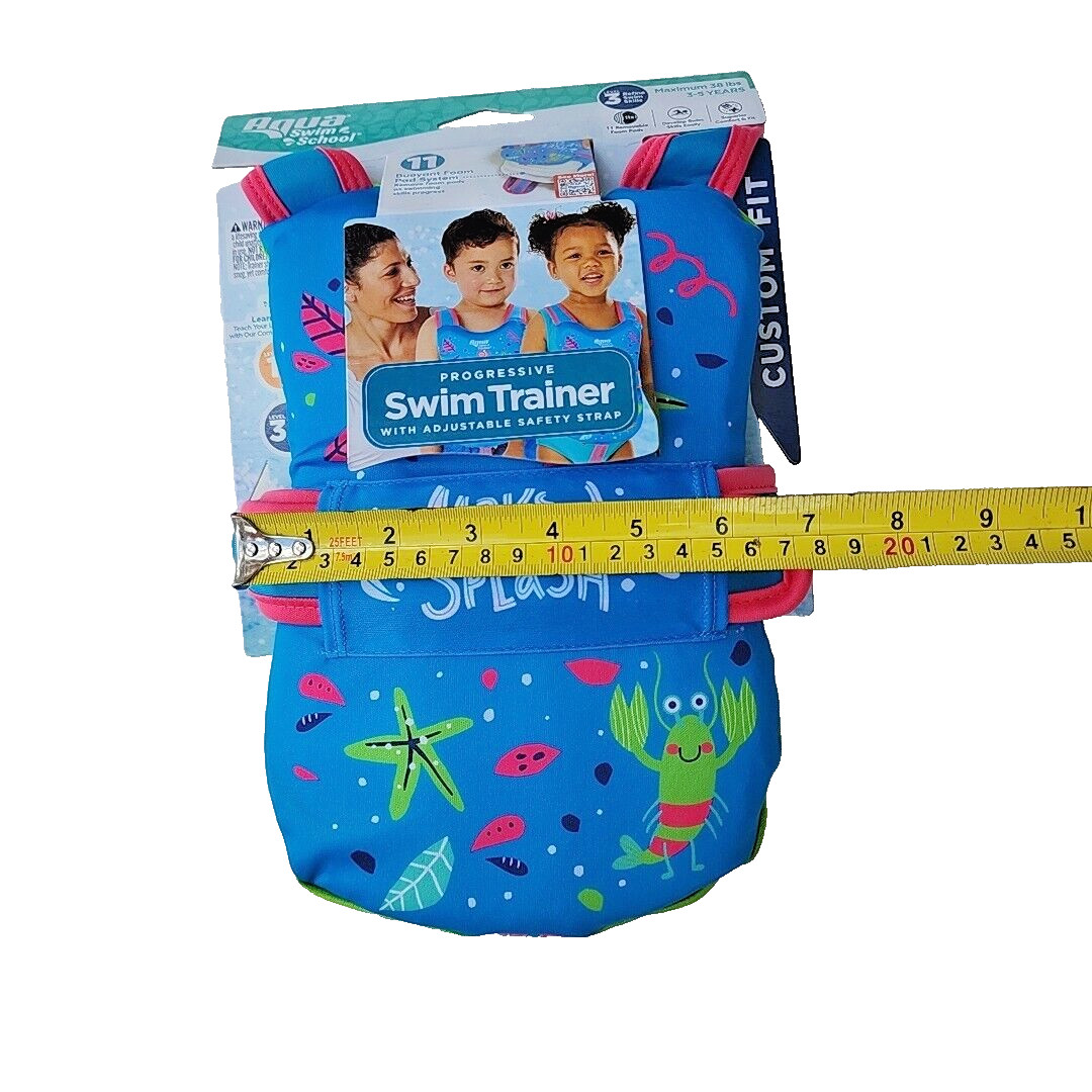 Swim School Progressive Swim Trainer Level 3 Safety Vest Ages 3-5 Max 38 lbs