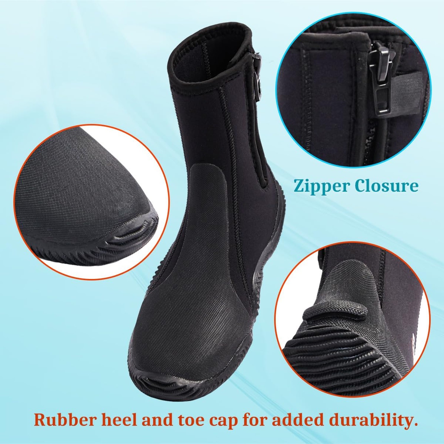 Dive Boots with Anti-Slip Sole 5mm Neoprene Diving Boots Water Boots for Men …
