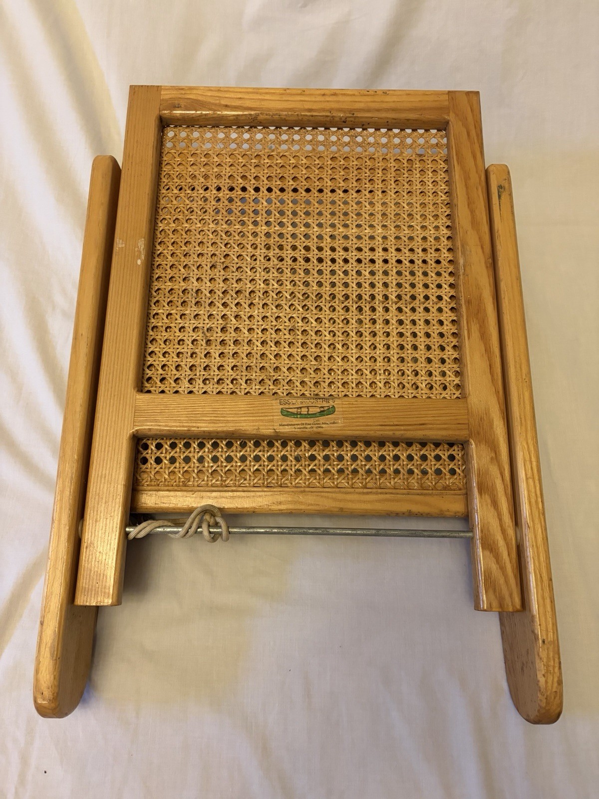 Essex Industries Canoe Seat-Folding Wicker/Rattan/Cane/Wood-Boat Portable Chair