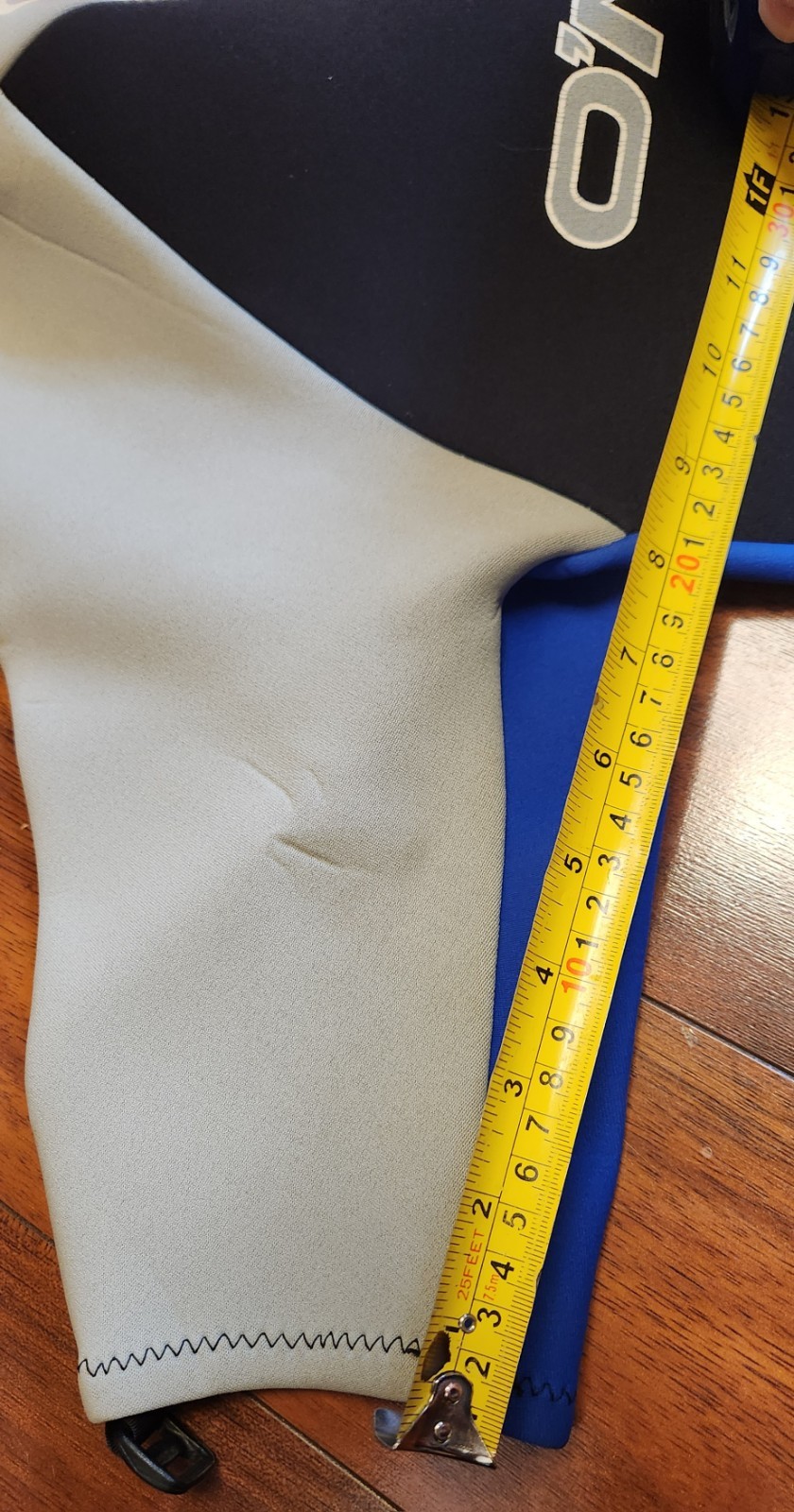 O”NEILL Reactor 2/3 WetSuit XL #7157 USA MADE Vintage Black Blue Gray Back Zip
