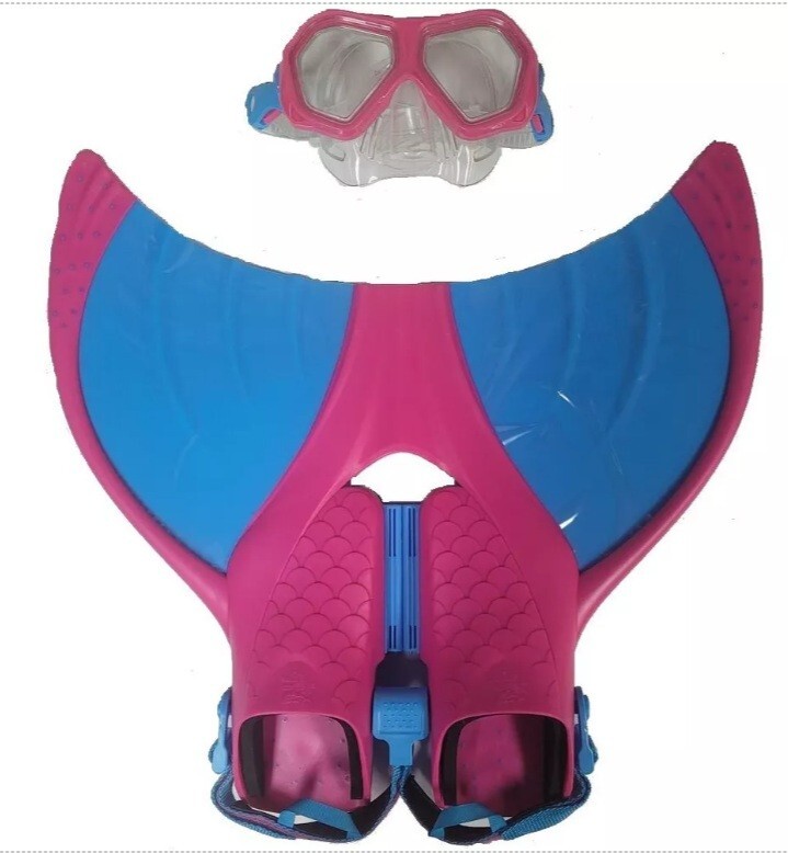 Body Glove Kid’s Girl’s Mermaid Monofin with Mask Mermaid Linden Pink/Blue