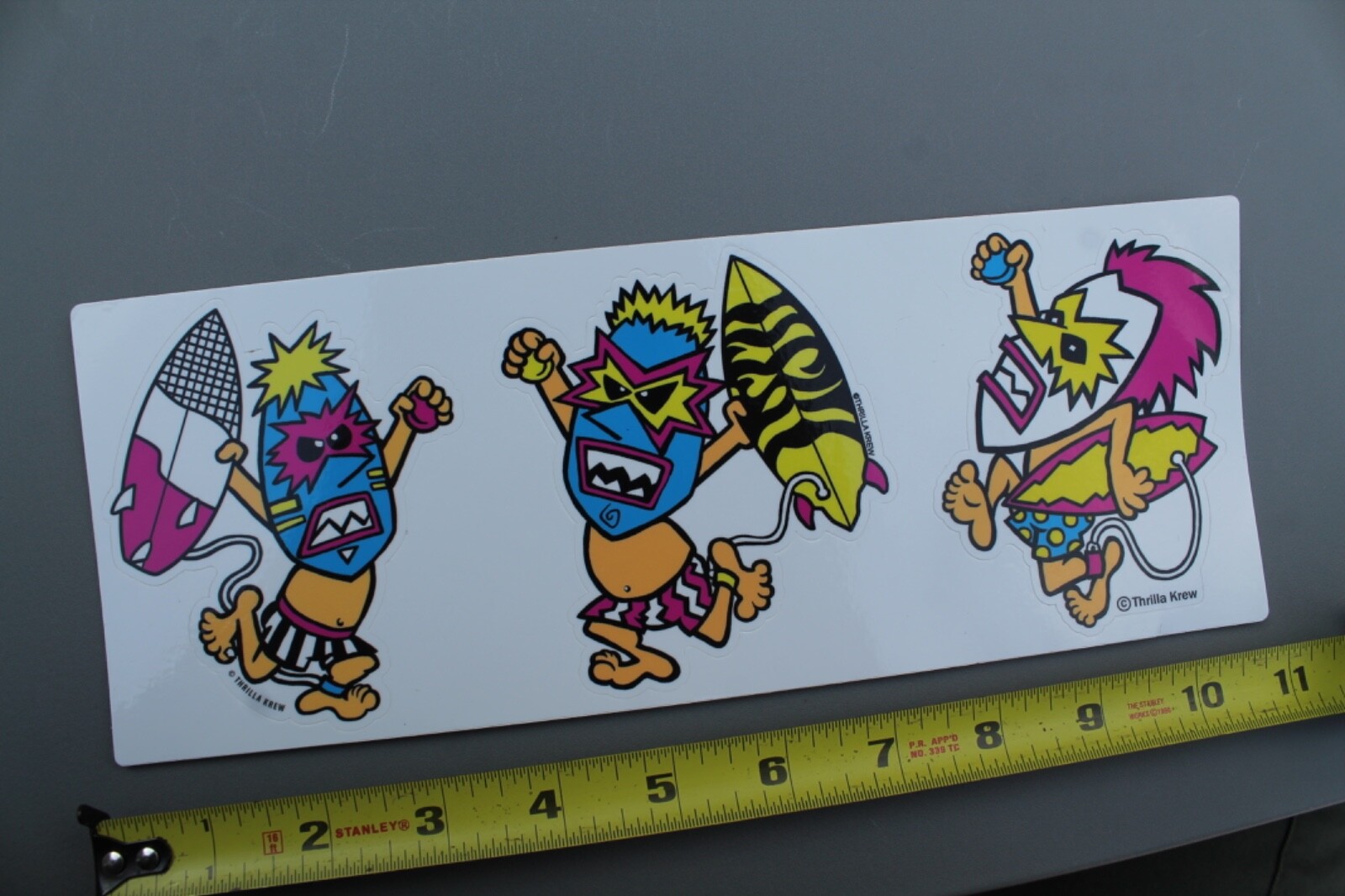 T&C Thrilla Krew Town & Country Tiki Natives Hawaii Surfing STICKER – Sheet of 3