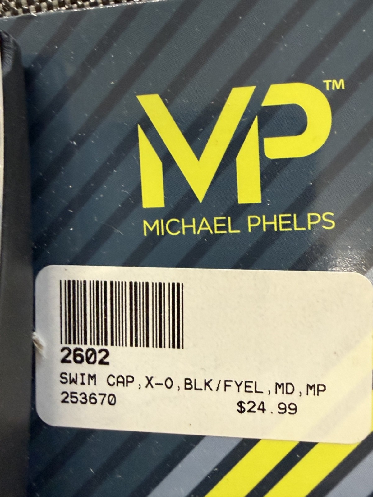 Aqua Sphere Michael Phelps X-O Swim Black/ FL Yel Cap New Size Large