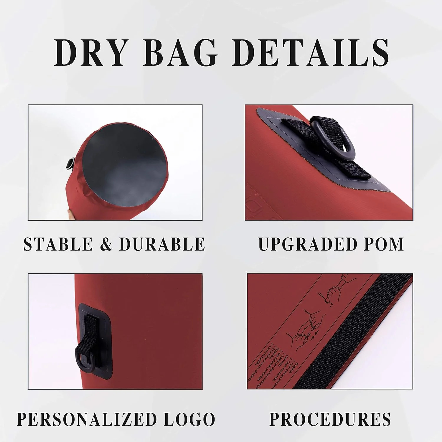 IDRYBAG Dry Bag for Kayaking Waterproof 2L/5L/10L/15L/20L, Small Dry Sack Waterp