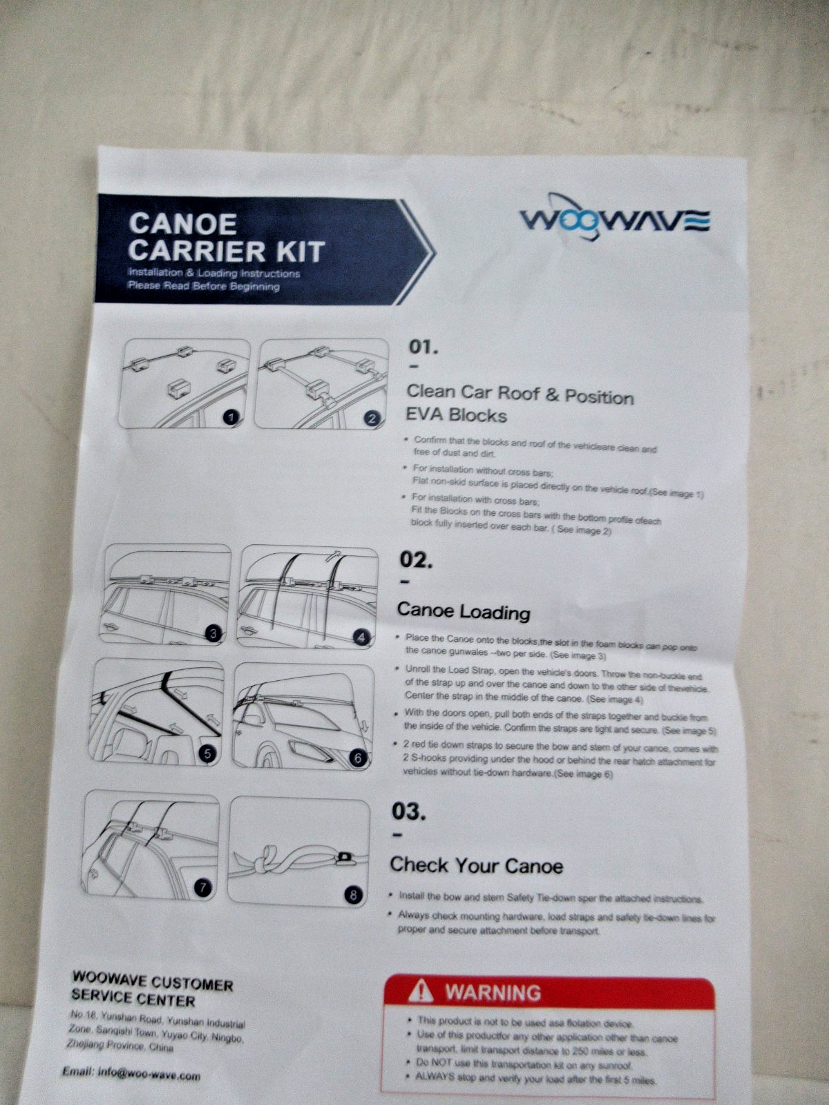 WOOWAVE RACK4S CONOE Carrier Universal Soft Standard Foam Block Roof Rack KIT