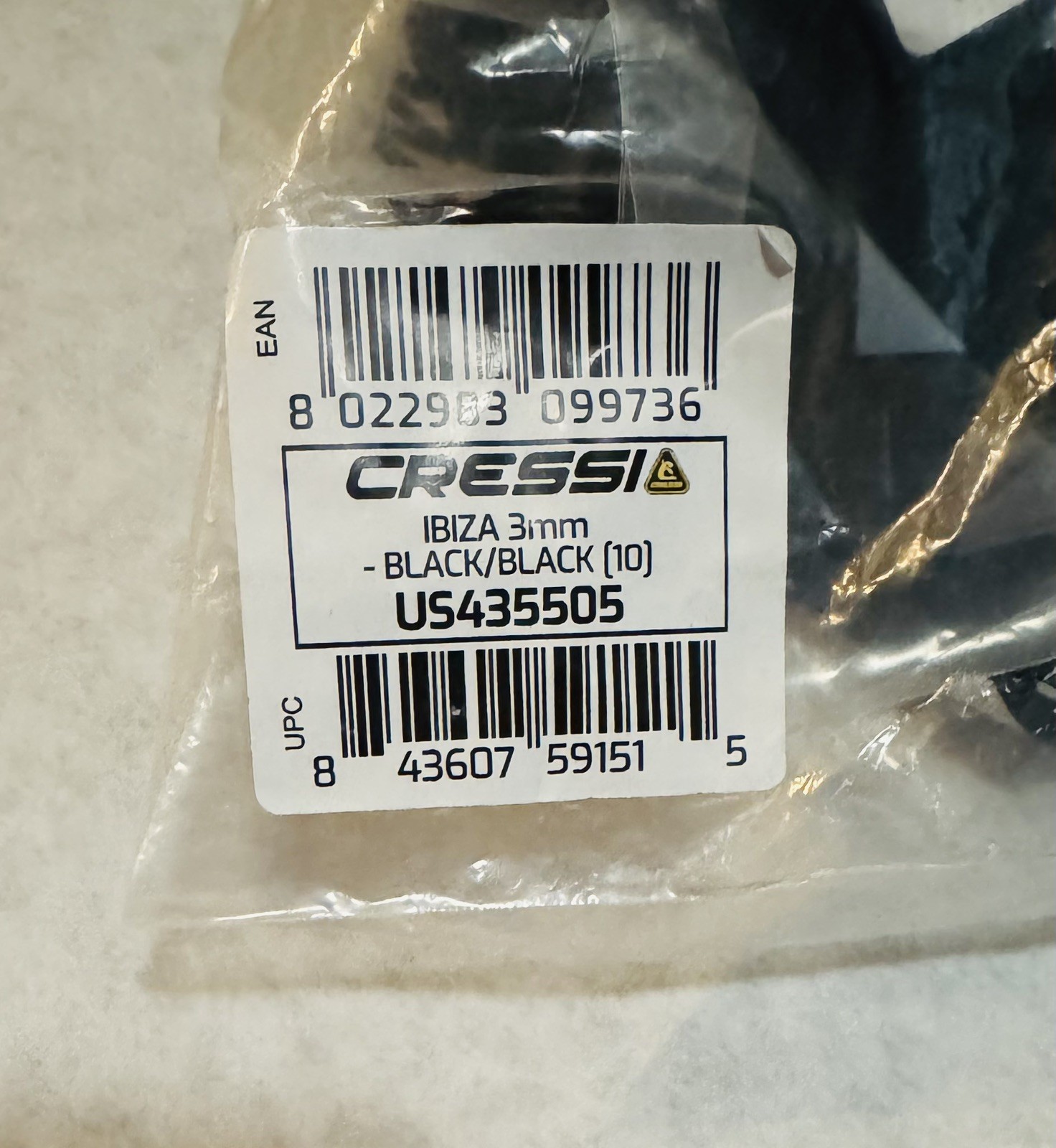 Cressi – IBIZA 3mm – Neoprene Diving Boots – Black Size 10 – US435505 – Sealed
