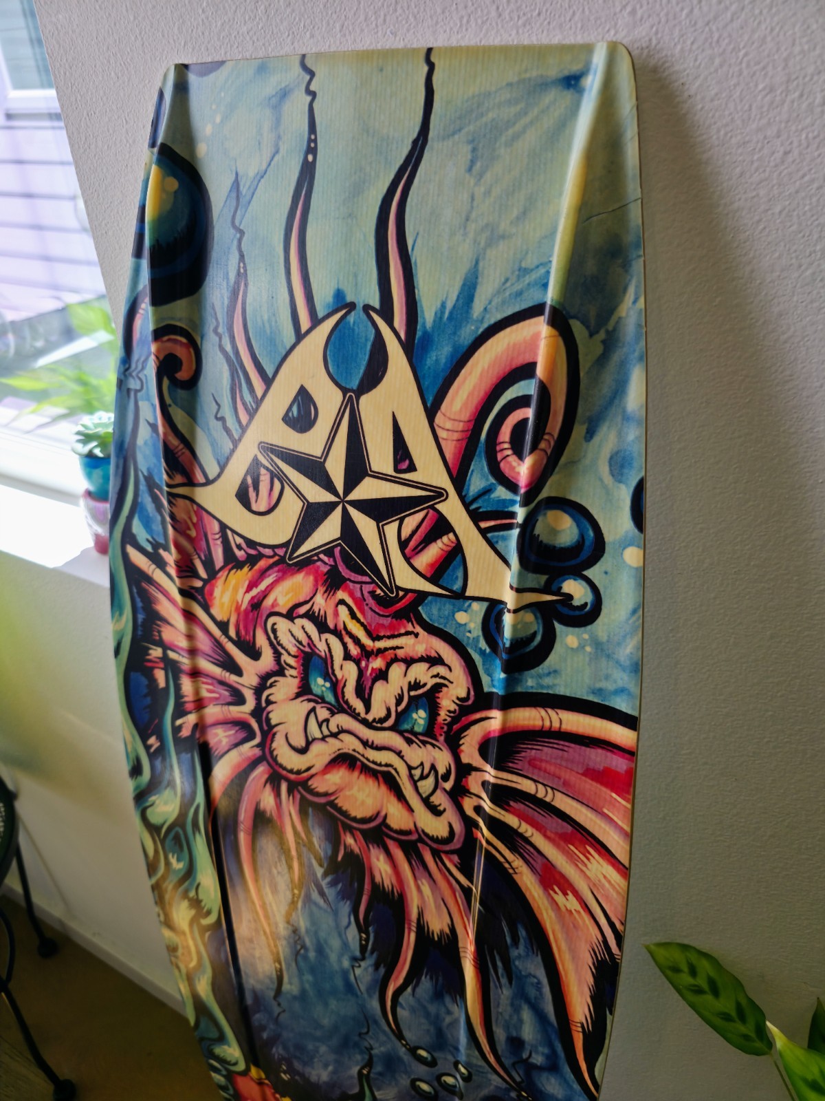 VINTAGE 1999 Bad Ass Wakeboards Garden 135 Shaped by Herbie Fletcher Drew Brophy