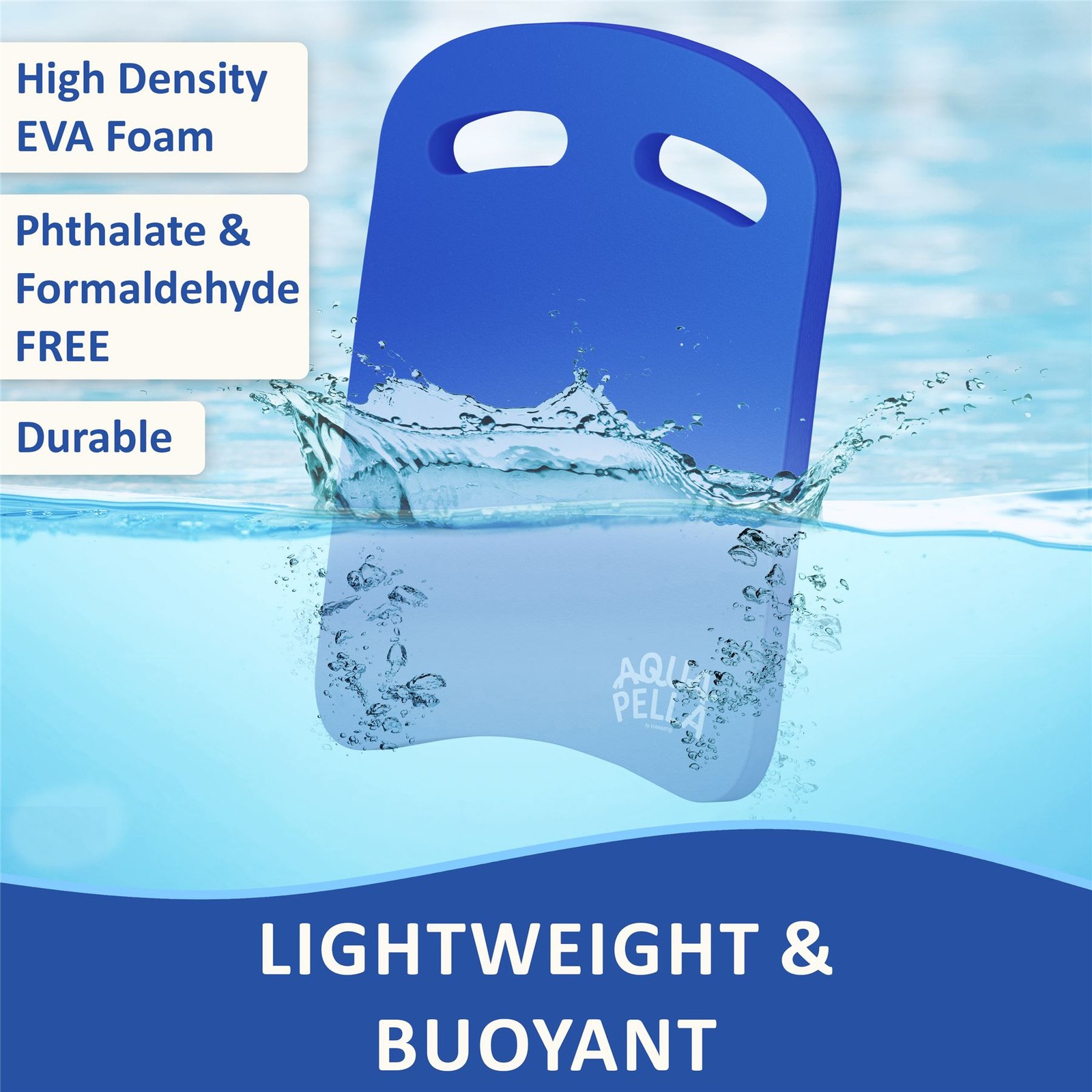 VIAHART Aquapella Navy Adult Swimming Kickboard