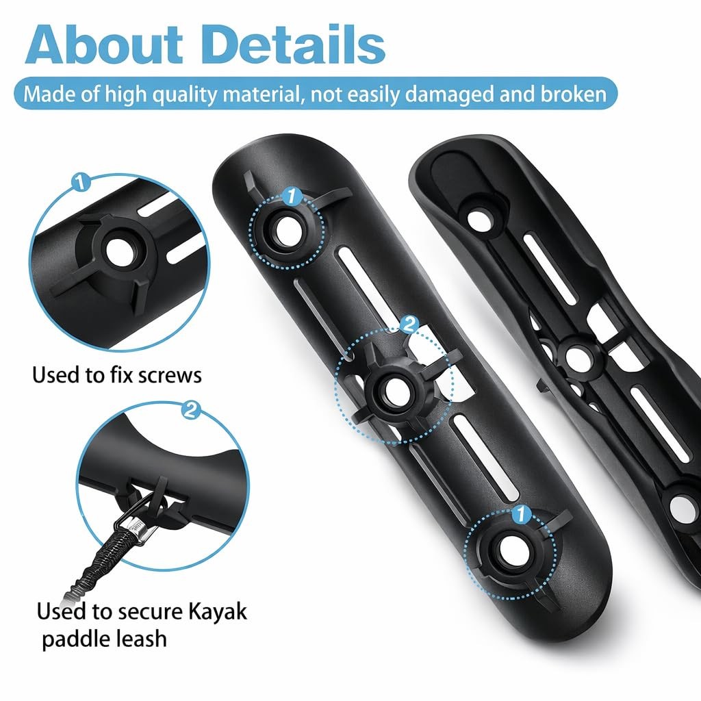 1004 2 PCS Kayak Paddle Holder Kayak Track Mount Accessories for Holding Standar