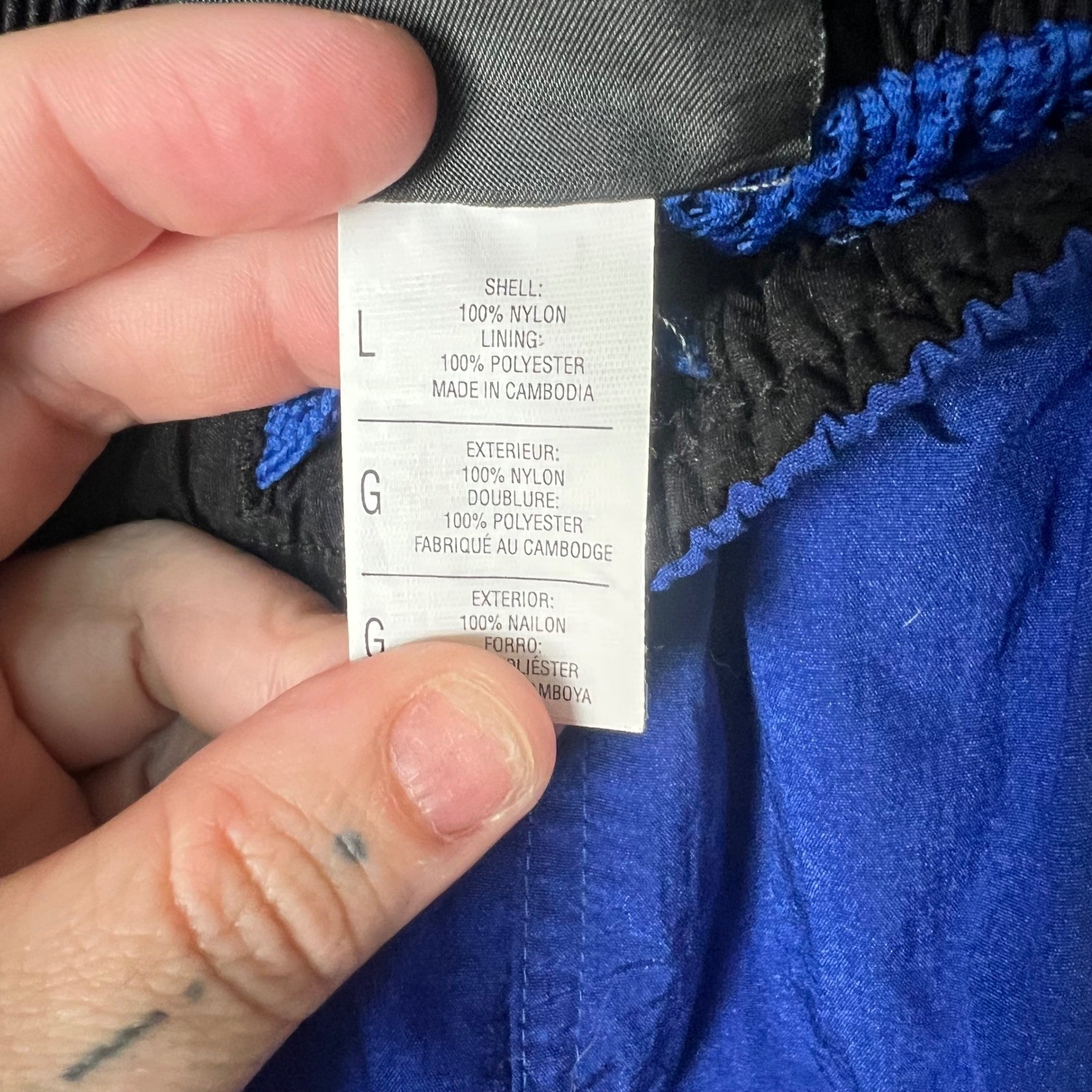 Speedo Men’s Swim Trunks Blue Nylon Water Repellent Pocket Large Beach