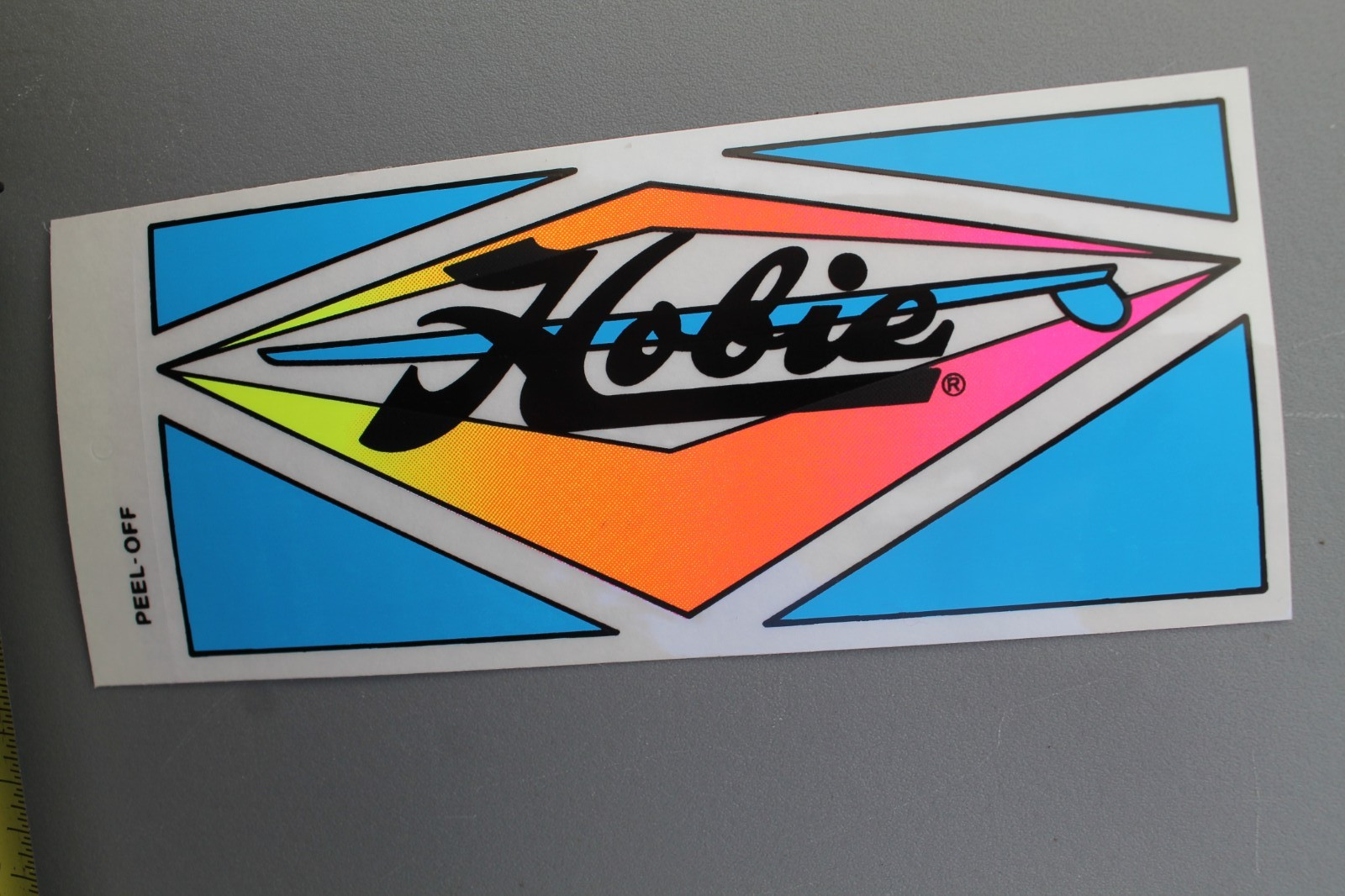 Hobie Surfboards Surf Shop Neon 80’s Orange Blue OG V3B Vintage Surfing STICKER