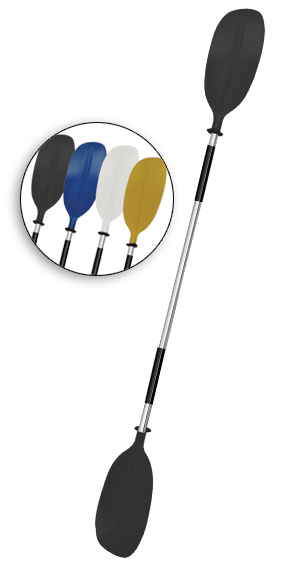 Oceansouth Aluminum Kayak Paddle Black Asymmetric Detachable Lightweight Canoe