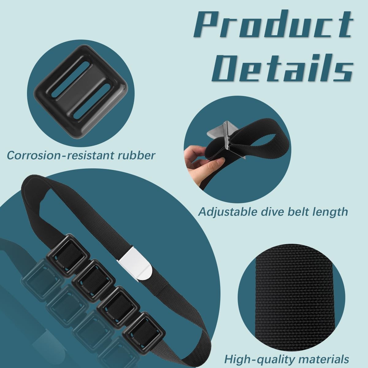 4 Pcs 1.1 lb Scuba Weight Belt,Diving Weight Belt with Metal Block Buckle Coa…