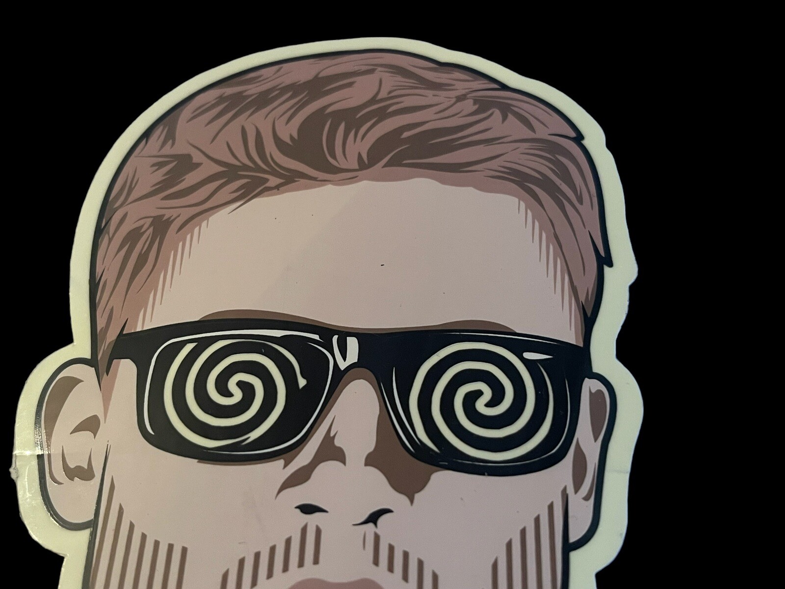 Karmaloop Man Sunglasses Glow In Dark 5.5” Sticker Skateboarding Streetwear NEW