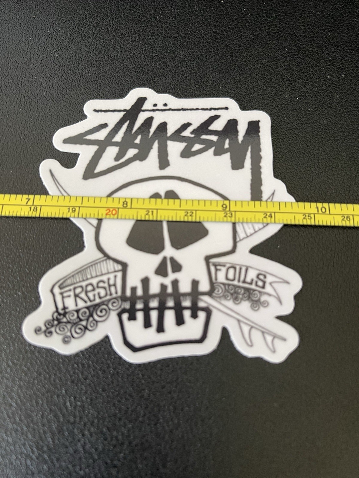 STUSSY 2026 FRESH FOILS Surf Skull Design Sticker (Qty: 2)