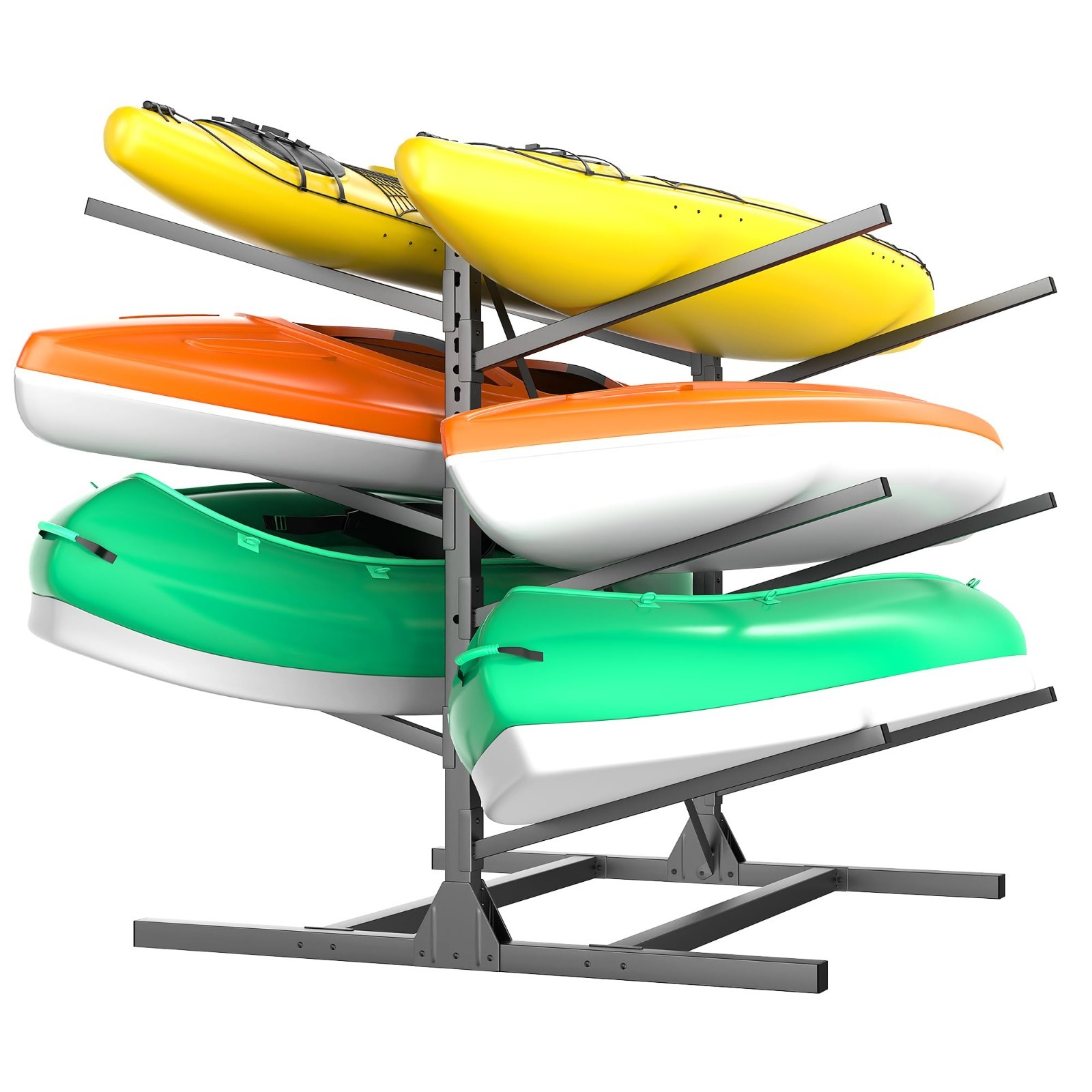 Freestanding Kayak Storage Rack – Adjustable Heavy Duty Stand for Canoe, Surfboa