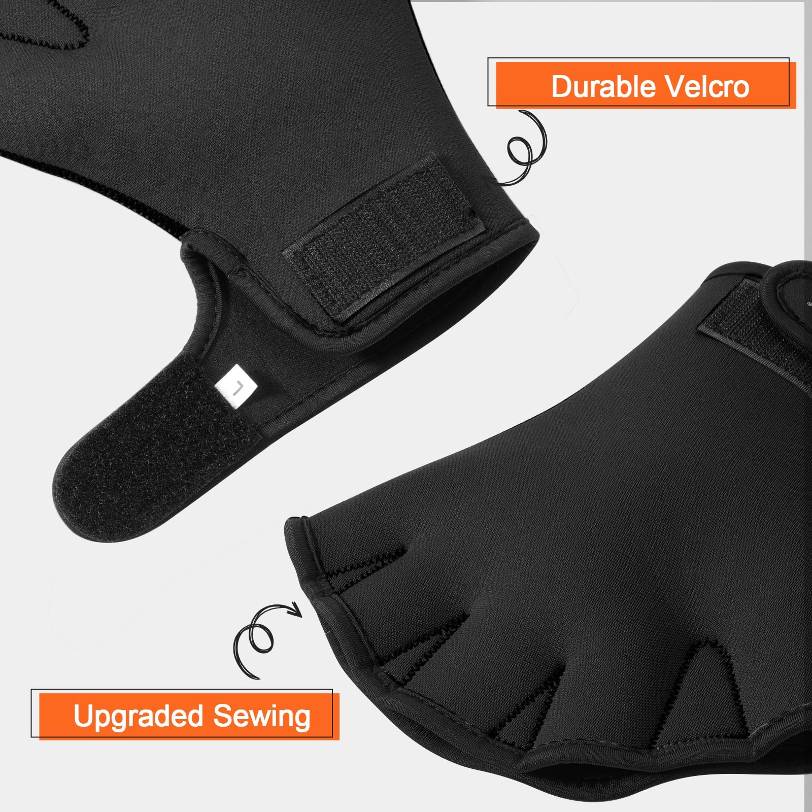 TAGVO Aquatic Gloves for Helping Upper Body Resistance, Webbed Medium, Black