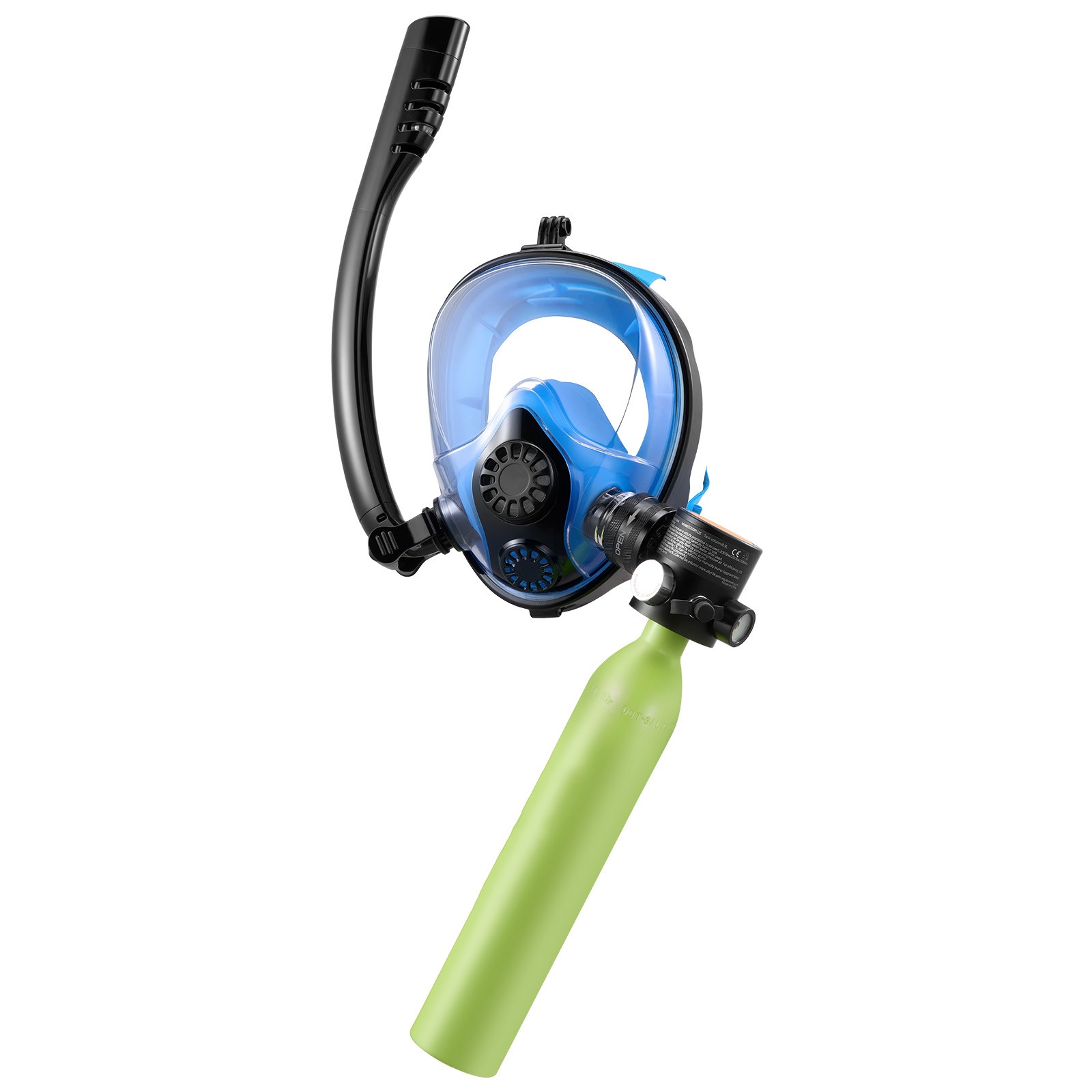 Mini Scuba Tank 0.5L 3000 Psi Mini Diving Tank Oxygen Cylinder +Snorkel Mask