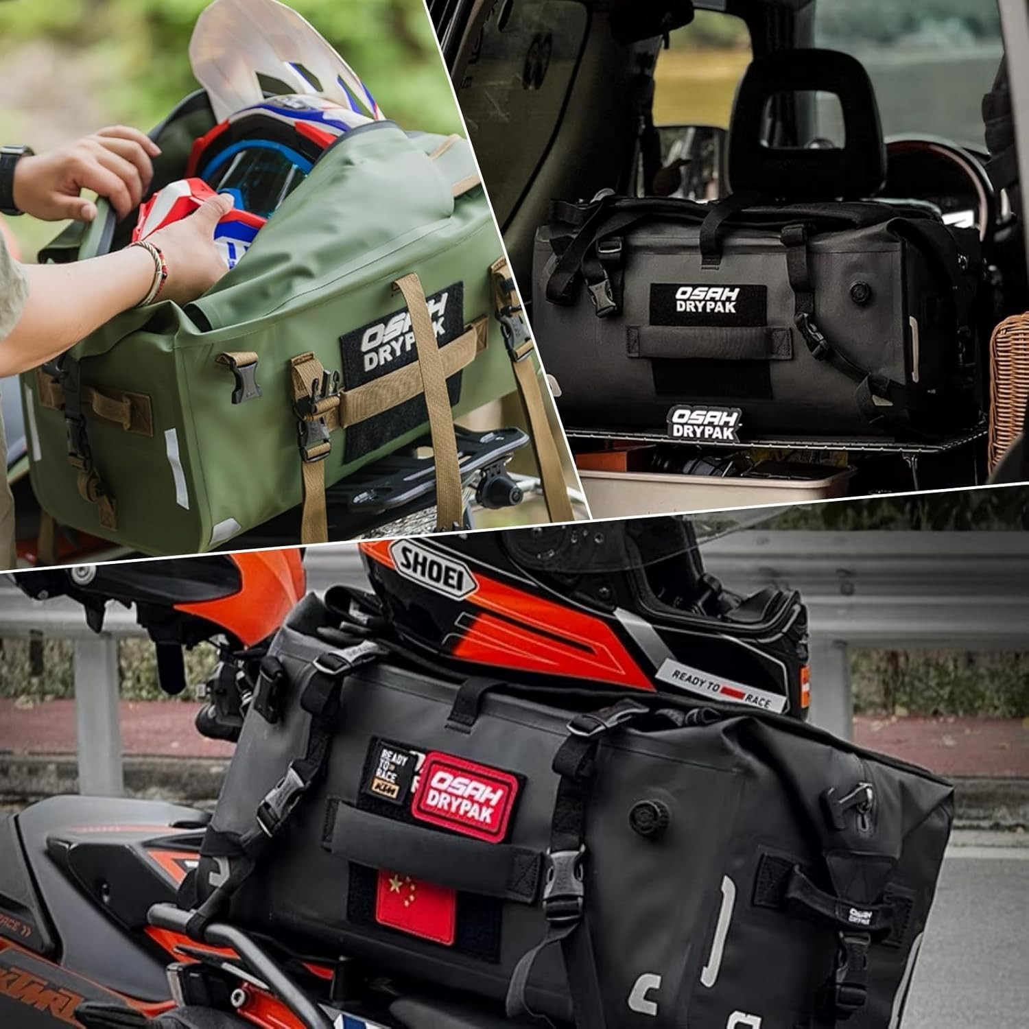 Waterproof Motorcycle Tail Bag, 40L Waterproof Duffel Bag, Motorcycle Dry Bag, M