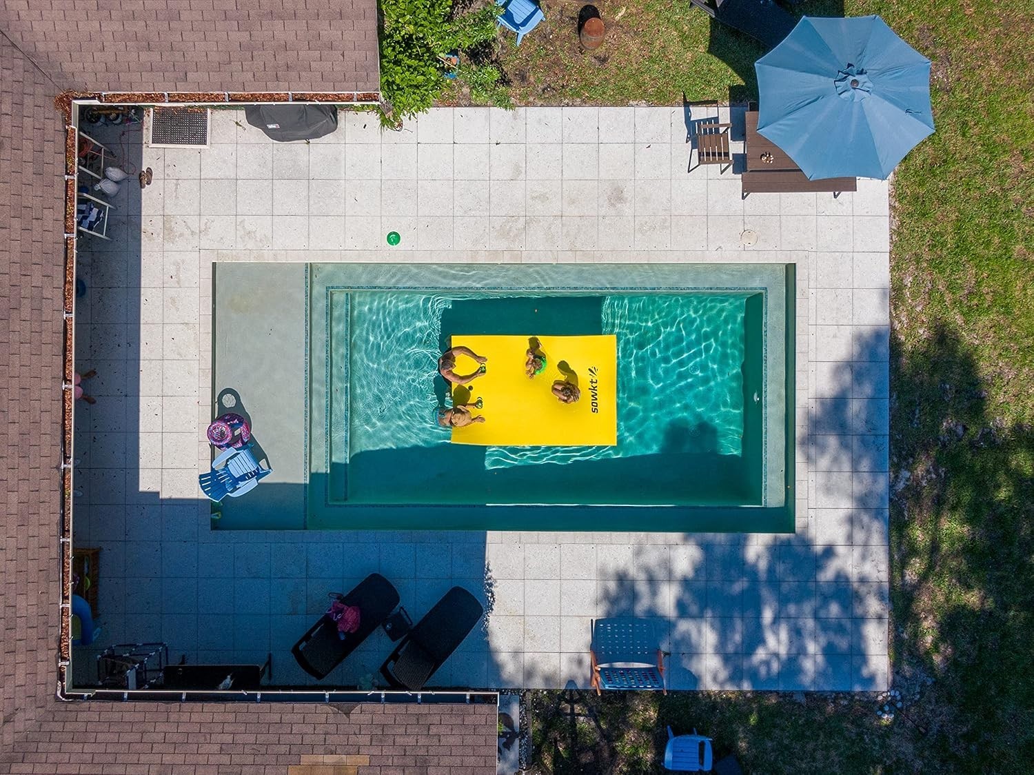 SOWKT® Made in USA Premium Floating Mat for Lakes & Pools, Extra Large Lily Pads