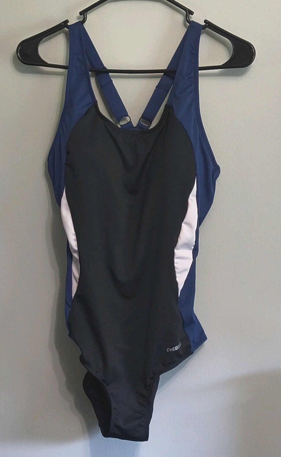 EWEDOOS Women’s Competitive One-Piece Swimsuit Black/Blue/White L Poly/Spandex