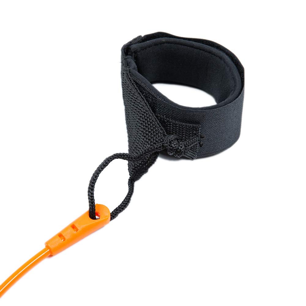 HEYTUR Coiled SUP Leash 10′ Surfboard Sup Leg Rope 10 feet, 5mm Orange