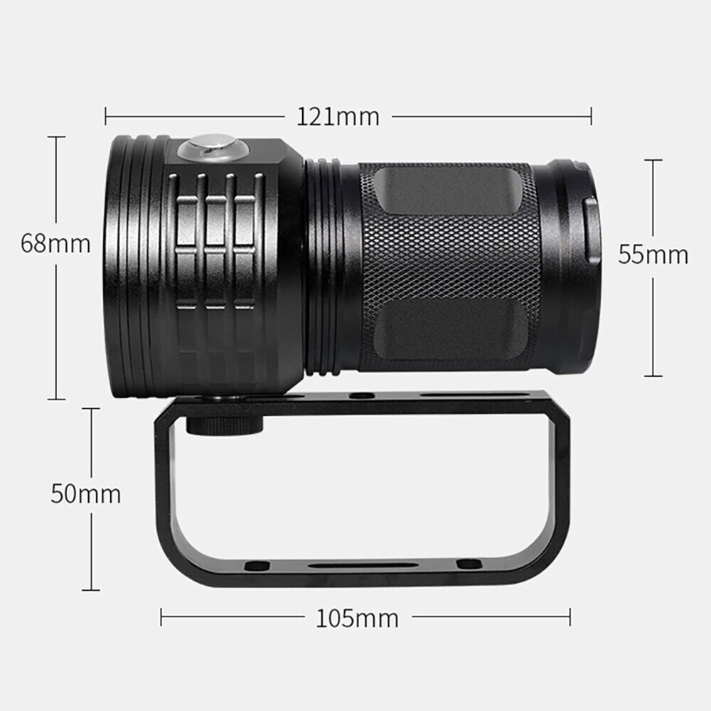 25000LM Scuba Diving Light Underwater LED Flashlight Dive Underwater Lighting