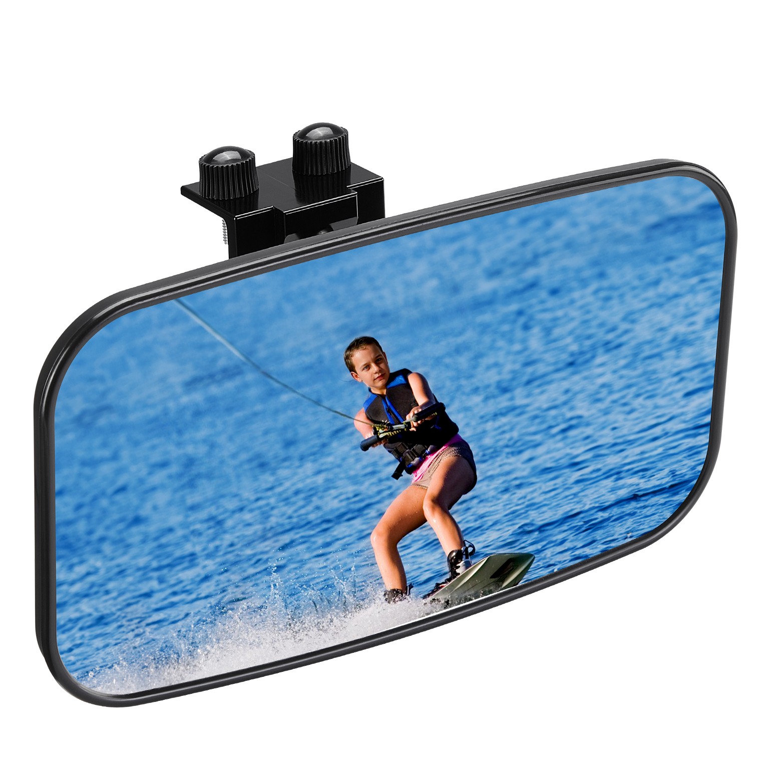 KEMIMOTO 8″x4″ Rear View Boat Mirror Marine Mirror for Ski Boat Pontoon Boat
