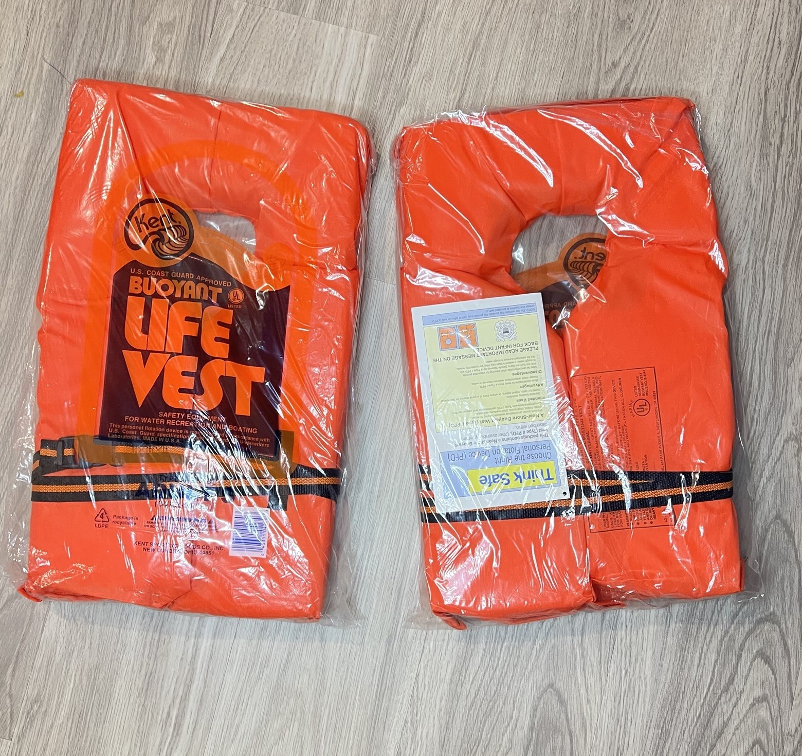 Kent Buoyant Life Vest Safety Equipment Water Recreation Adults Over 90 LBS (2)