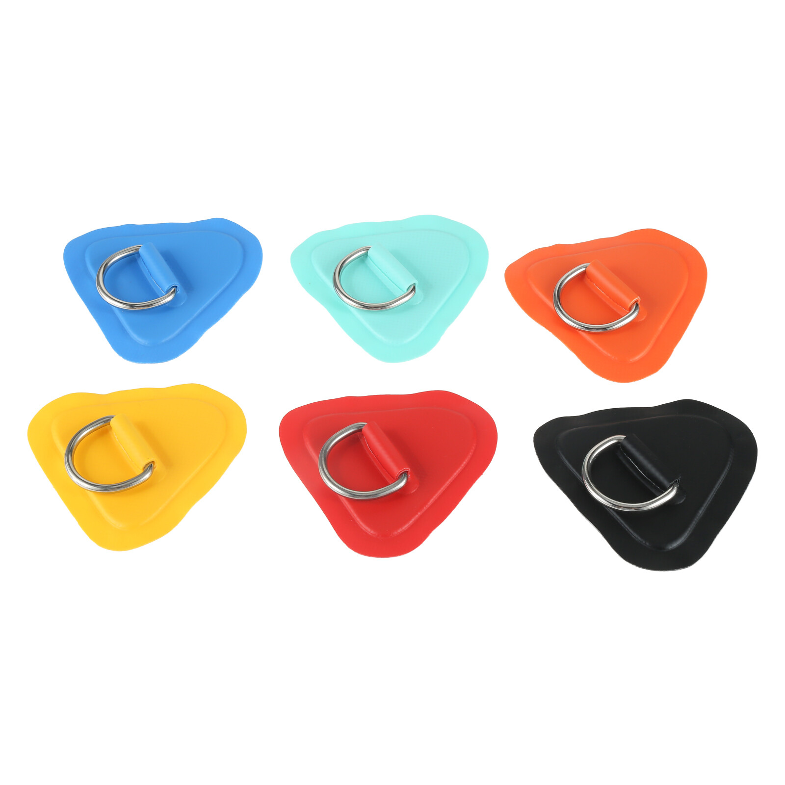6pcs Useful Boat Surfboard Kayak Dinghy D Ring Patch & 6 Hooks Deck Rigging Kit