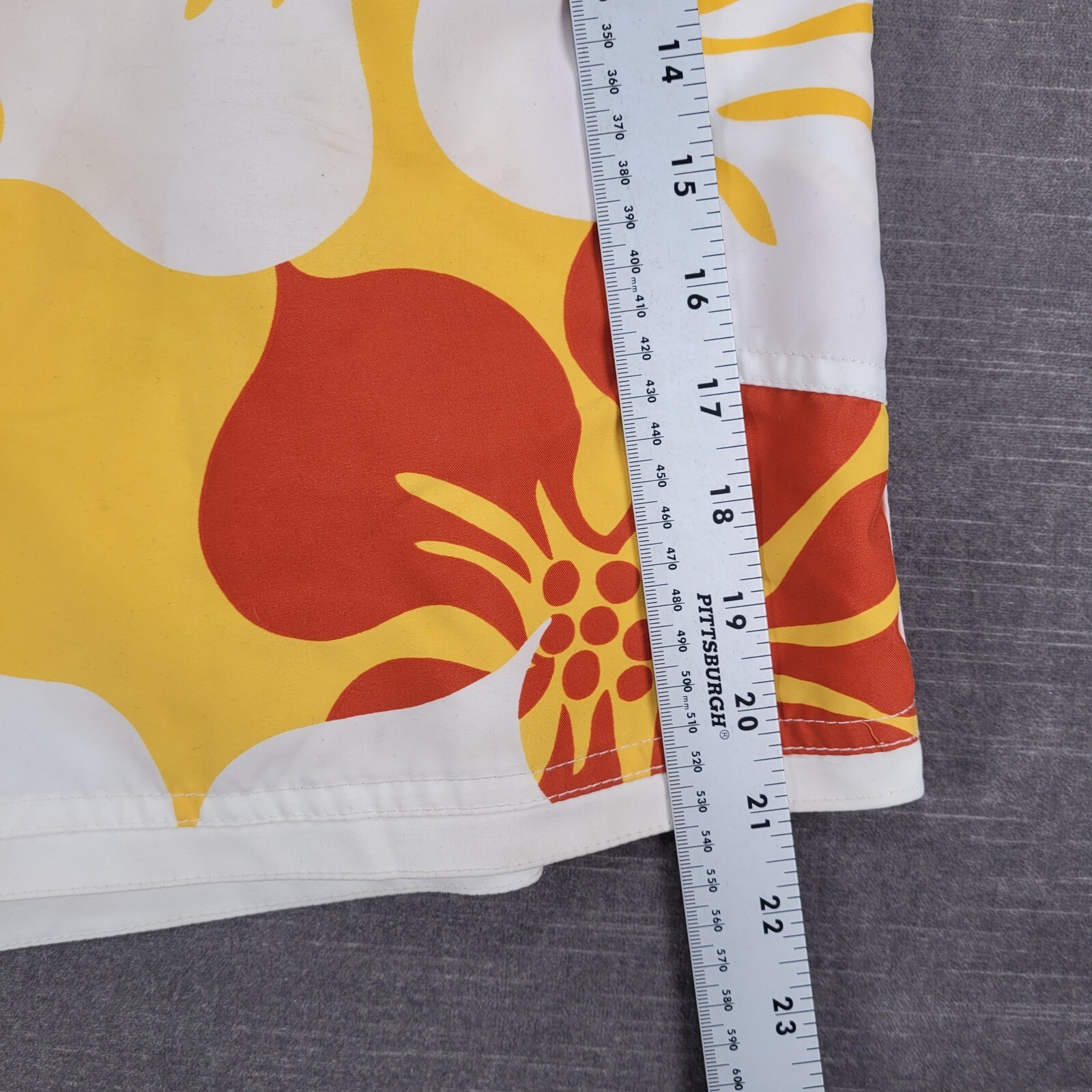Nike Y2K Floral Swim Trunks Hawaiian Yellow Orange White Mens Medium M