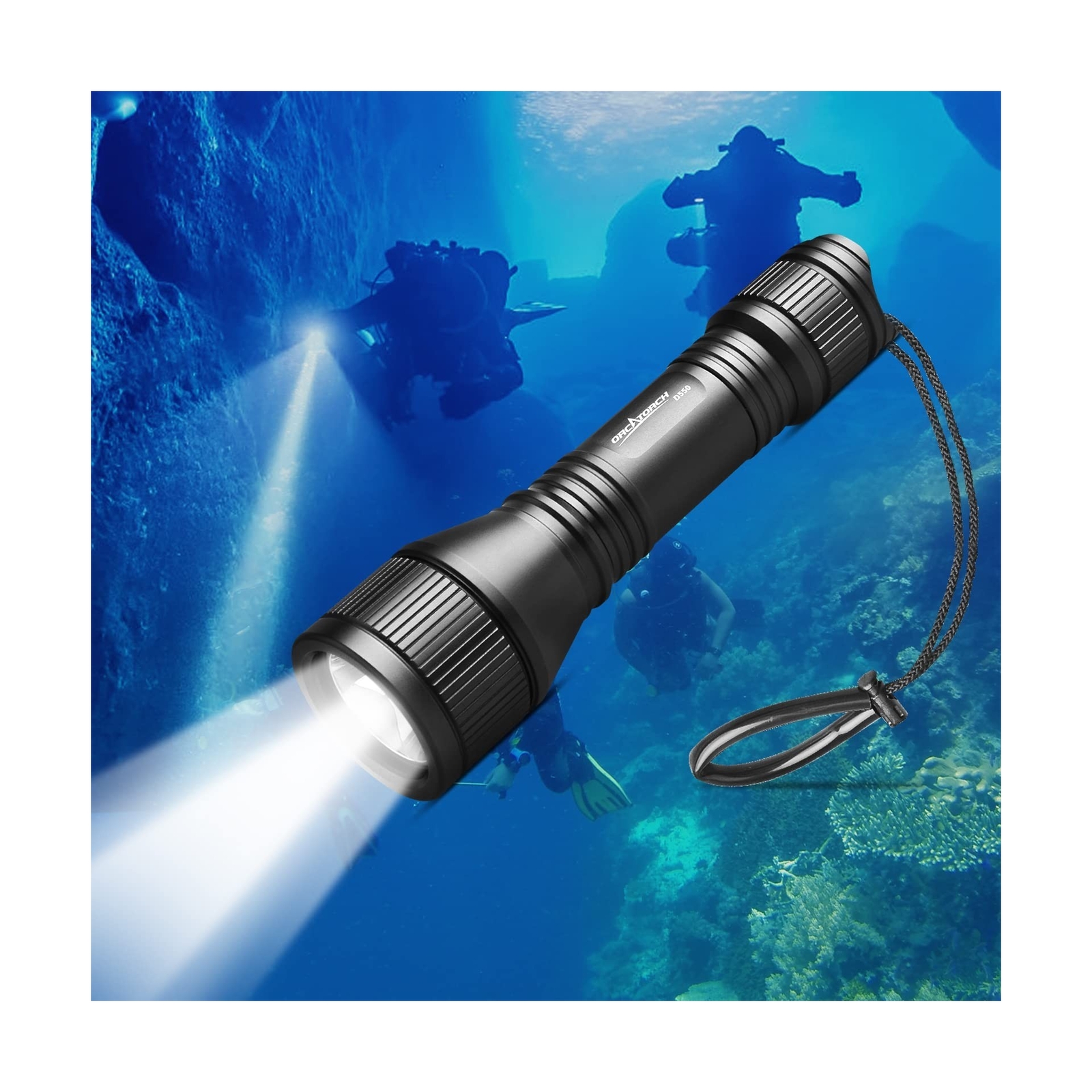 ORCATORCH D550 Dive Light 1000 Lumens Scuba Diving Flashlight 3 Modes IP68 Wa…