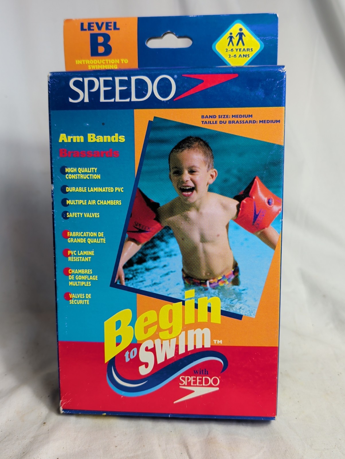 Speedo Level B Begin To Swim Medium Inflatable Blow Up Floatie Arm Bands *New*