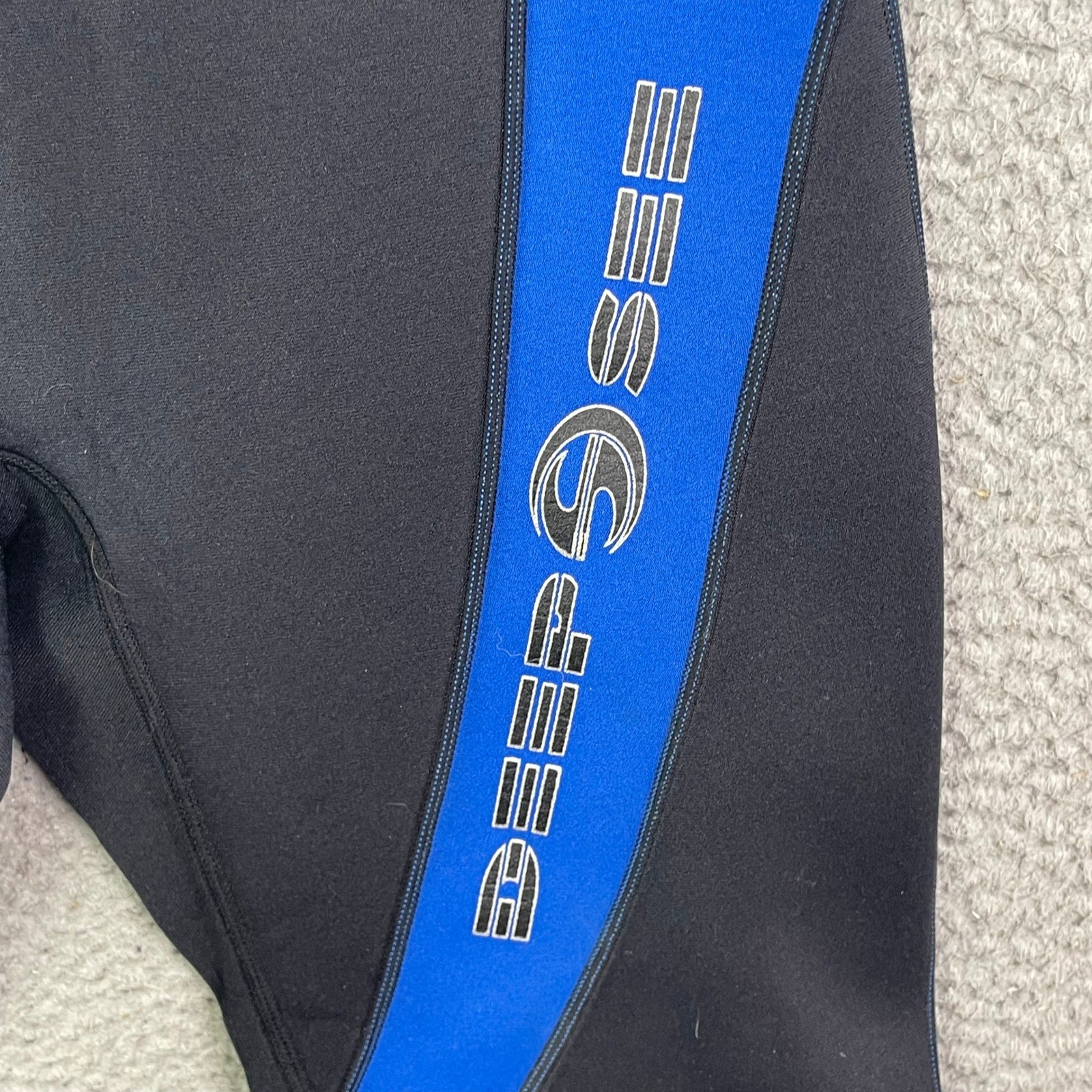 Deep See Wetsuit Mens XL Black Blue Full Body Scuba Diving Sport Surfing Snorkel