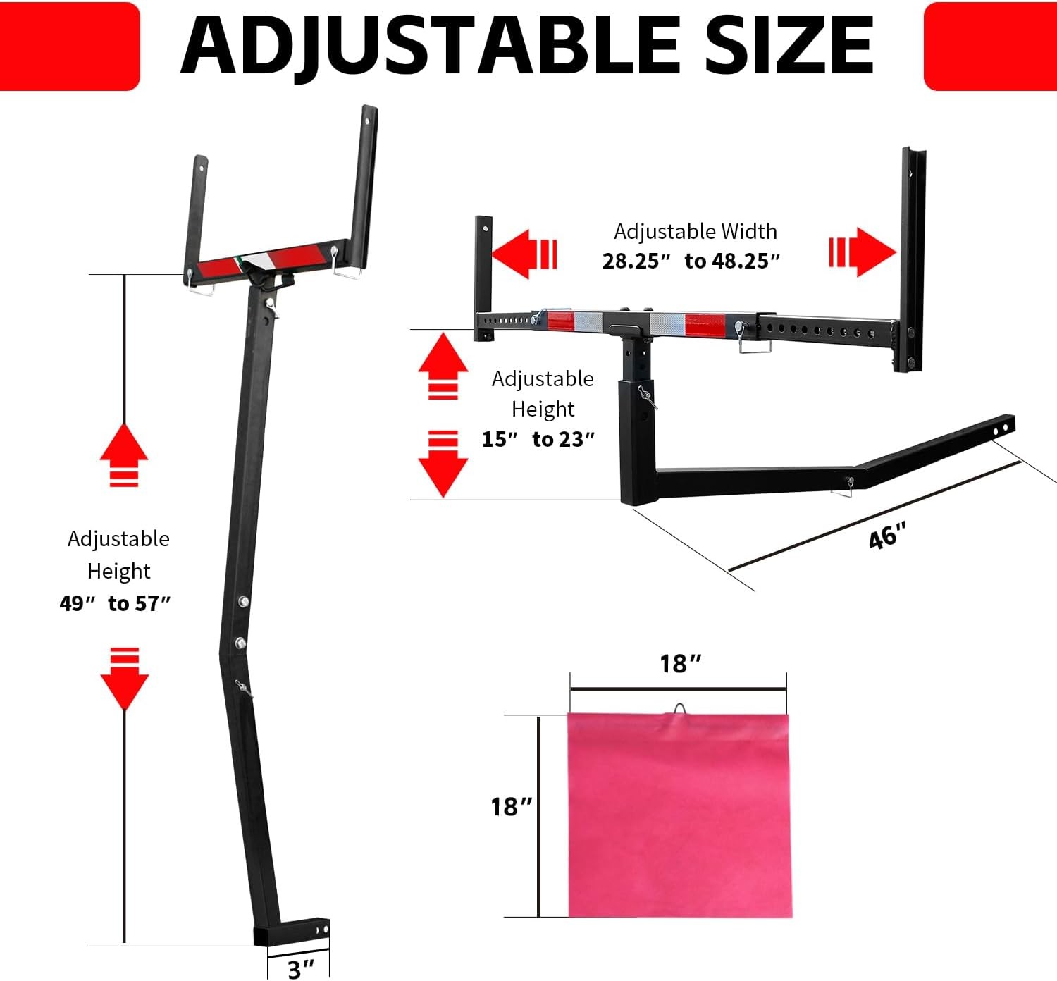 70231 Hitch Mount Pick Up Truck Bed Extender For Ladder Rack Canoe Kayak Long