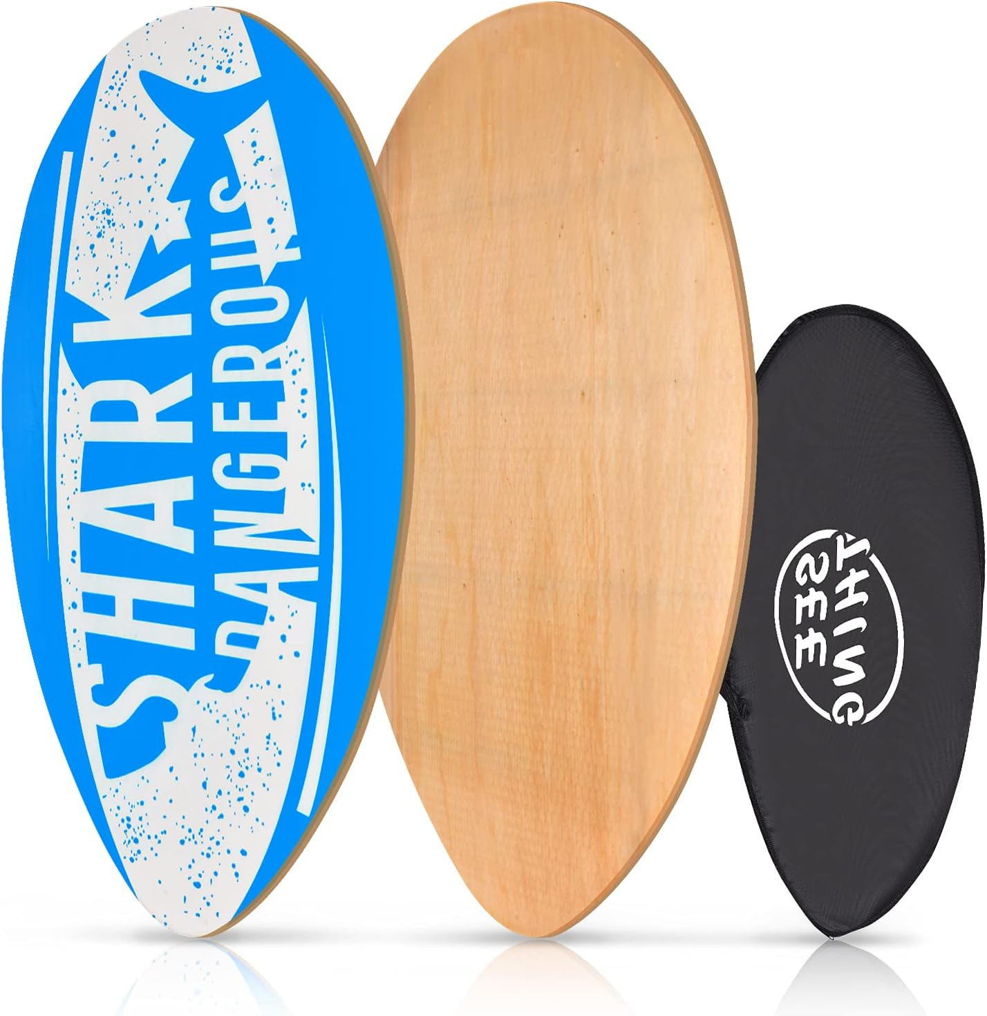 35 Inch Skimboard with High Gloss Coat Wood Skim Board for Beginners,Kids, Teena