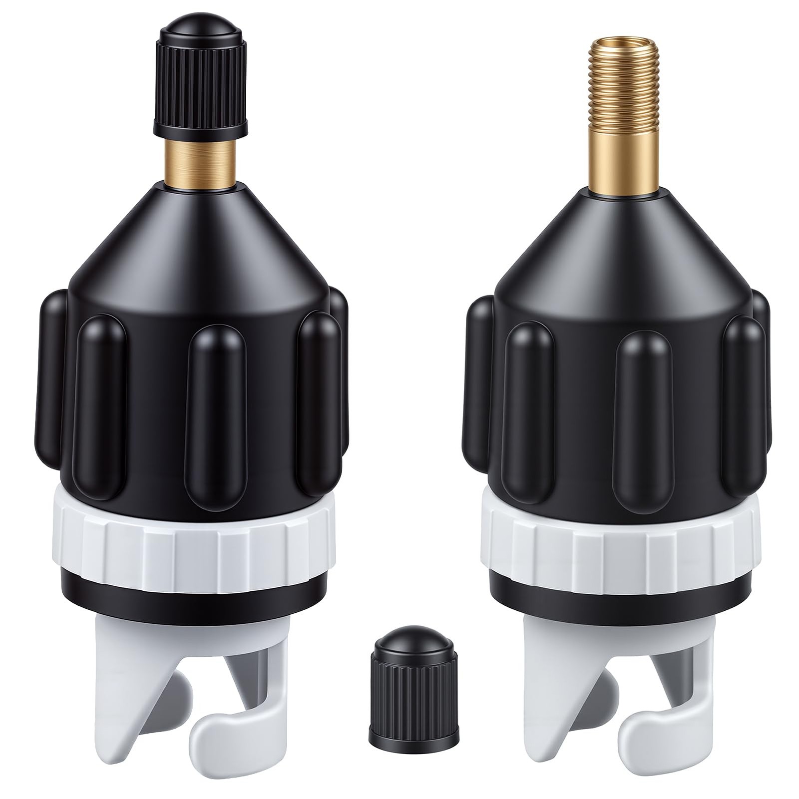 Yutzhre 2 PCS Inflatable Boat SUP Pump Adapter, Premium 3.15″L x 1.3″W, Black