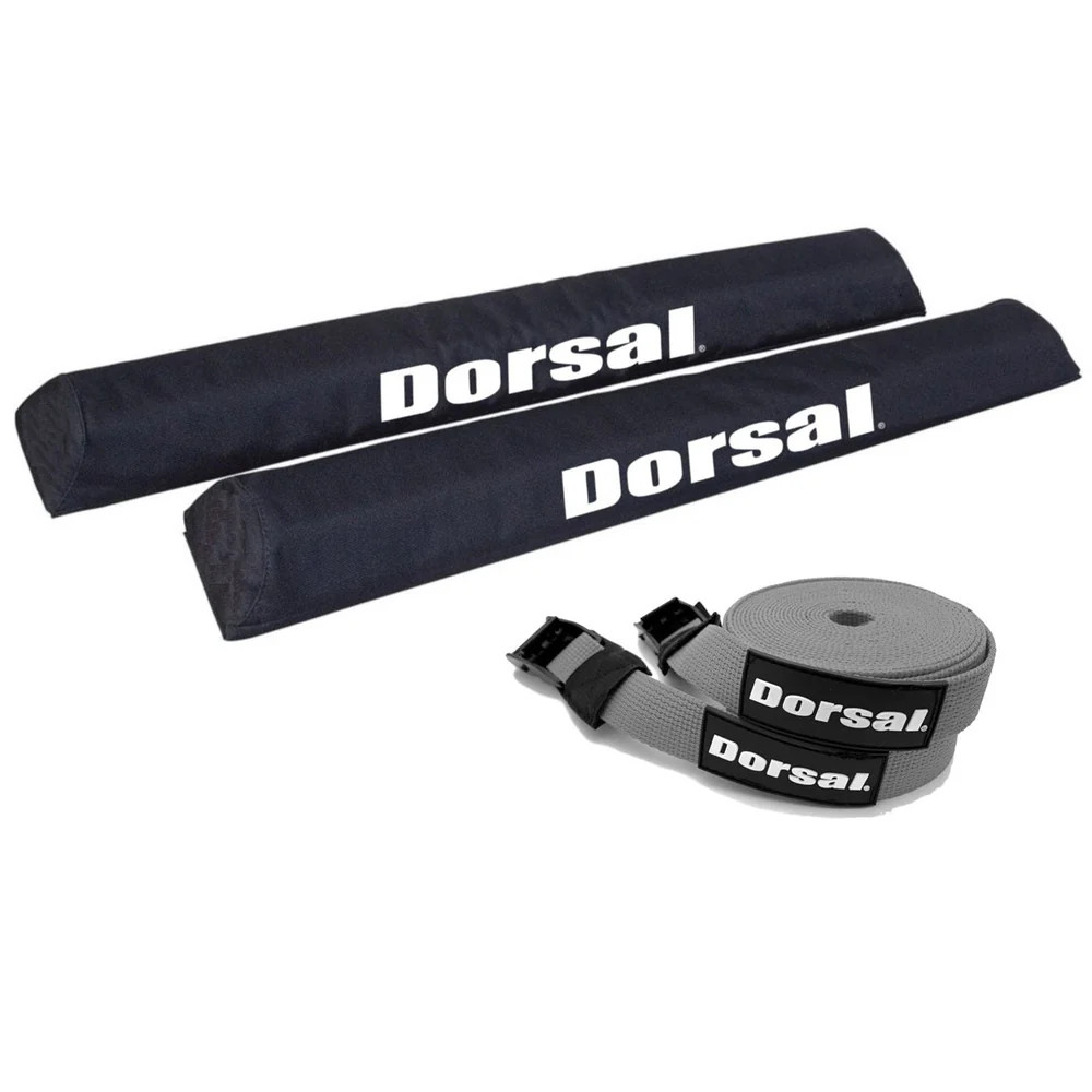 DORSAL Aero Roof Rack Pads with 15 ft Surf Straps – Pack of 4 for Car Surfboard