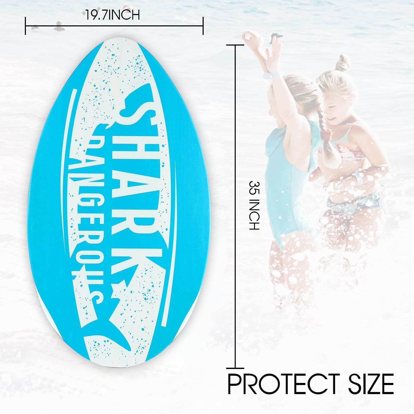 HQO LOVL 35 inch Skim Board for Kids Adults Wooden Skim Boards with High Glos…
