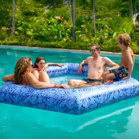 Tommy Bahama 8 Ft Water Hammock Blue Pool Float 950 lb Capacity Lounge