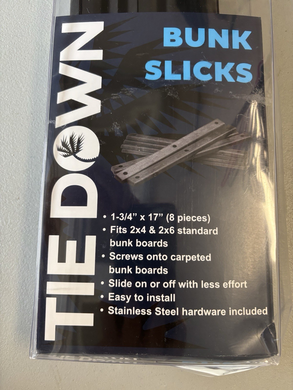 Tie Down Boat Trailer Bunk Slicks 1-3/4″ x 17″ Black Pack of 8