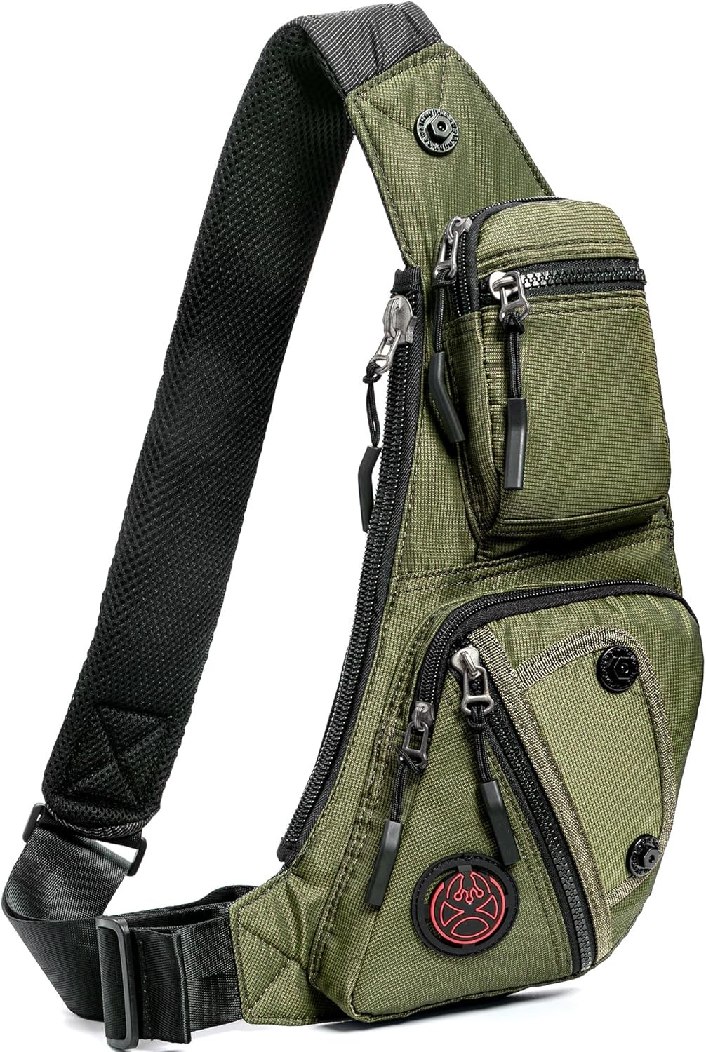 NICGID Sling Bag Chest Shoulder Backpack Crossbody Bags Small, Army Green